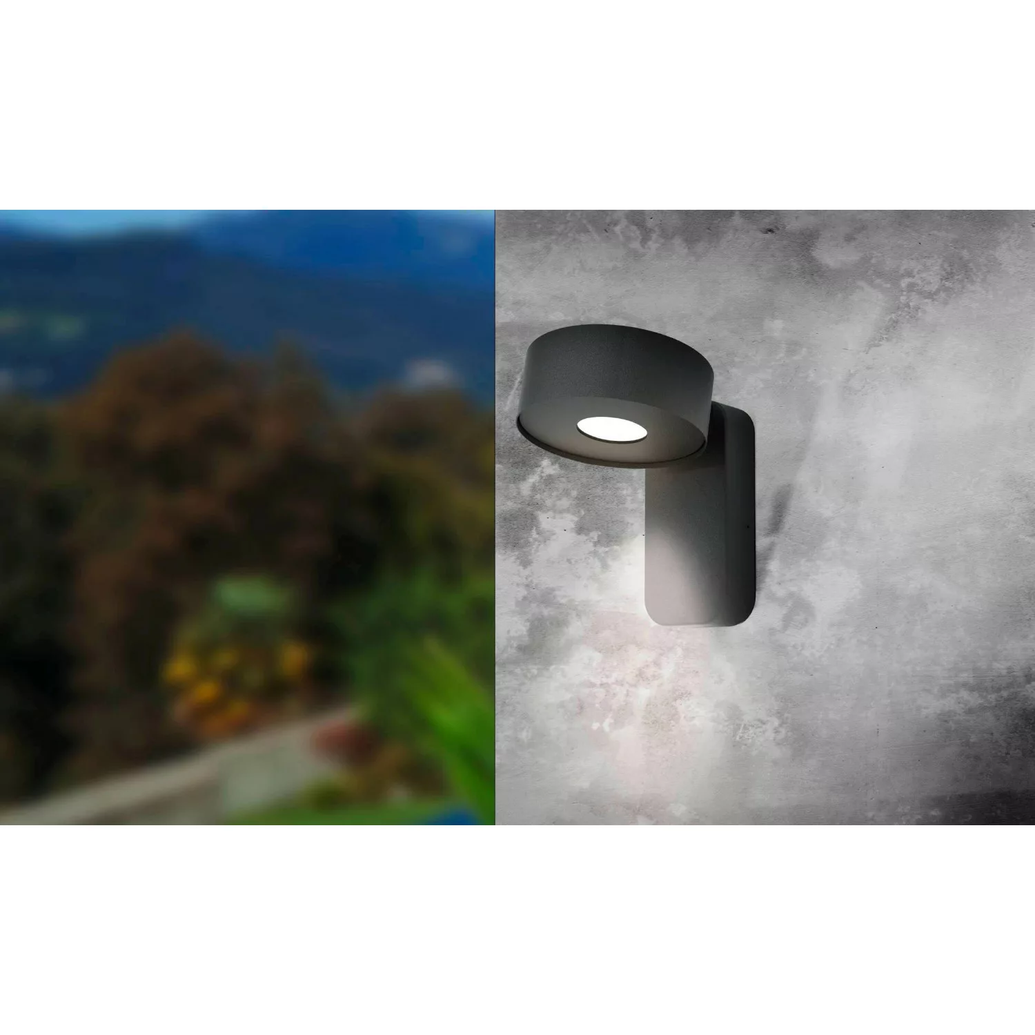 Eglo LED-Außen Wandleuchte Palosco Schwarz Transparent 6 W günstig online kaufen