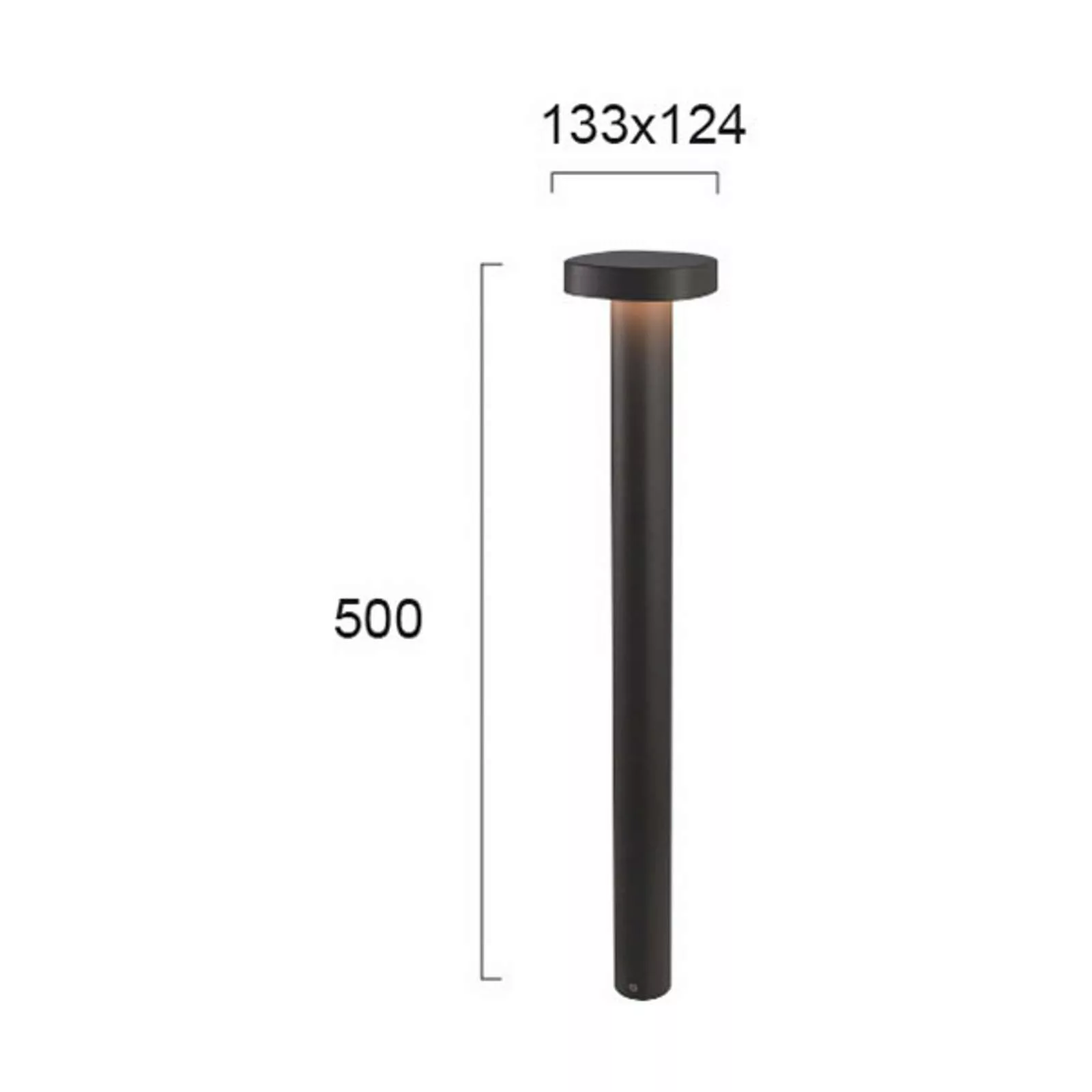 LED-Sockelleuchte Onda, IP54, Höhe 50 cm günstig online kaufen