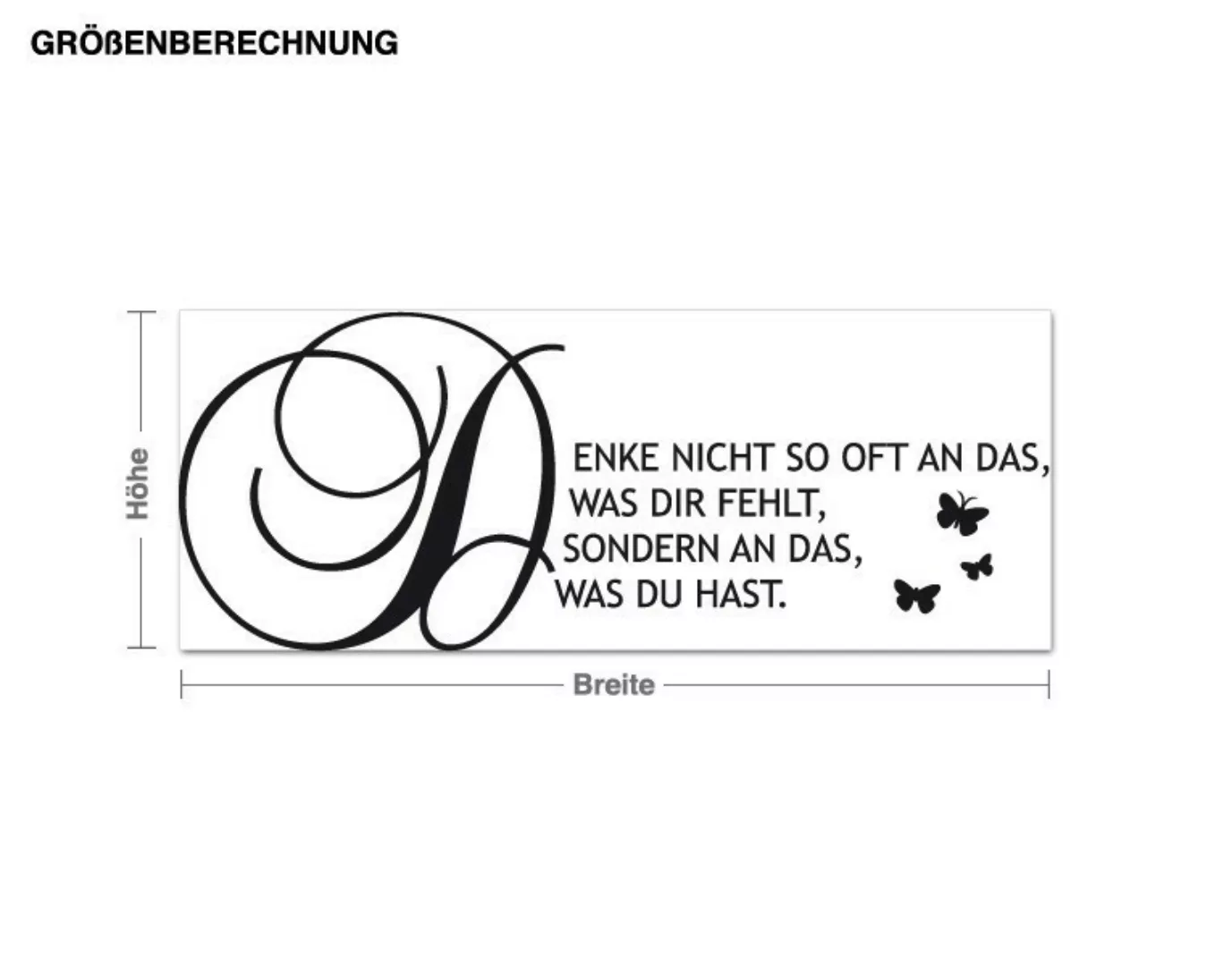 Wandtattoo Spruch Denke... günstig online kaufen