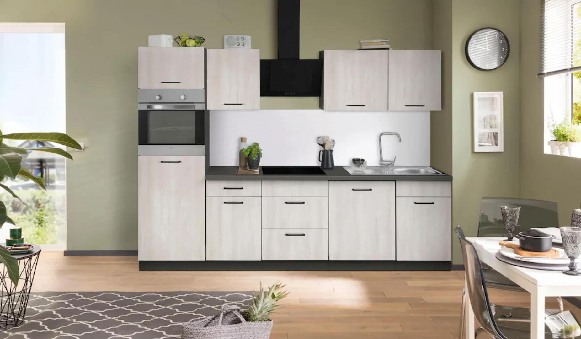 wiho Küchen Küchenzeile »Esbo«, mit E-Geräten, Breite 280 cm günstig online kaufen