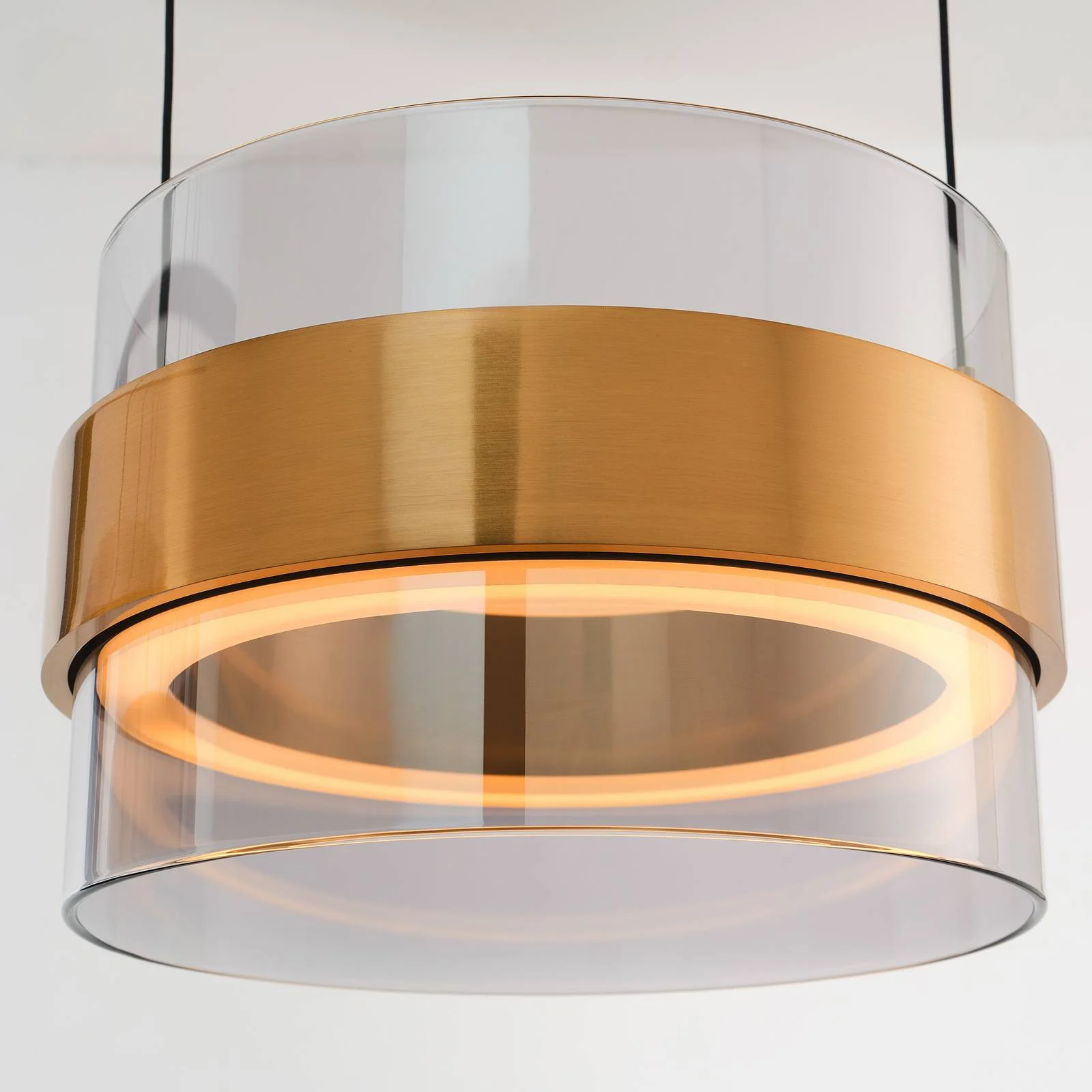 LED-Hängelampe Inside messingfarben/rauchgrau, Länge 105 cm günstig online kaufen