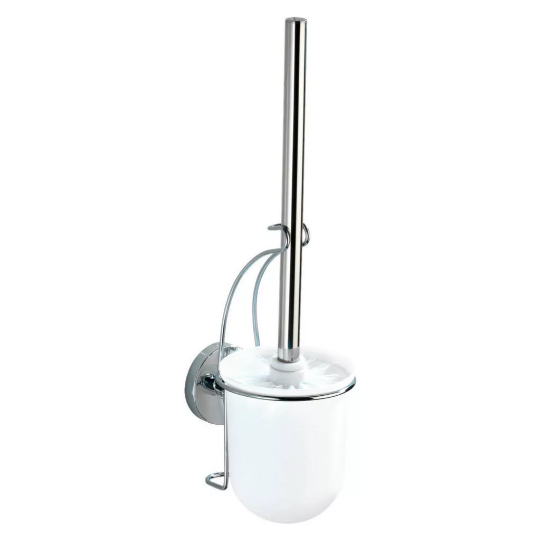 Wenko Vacuum-Loc Wand WC-Garnitur Milazzo Chrom-Weiß günstig online kaufen
