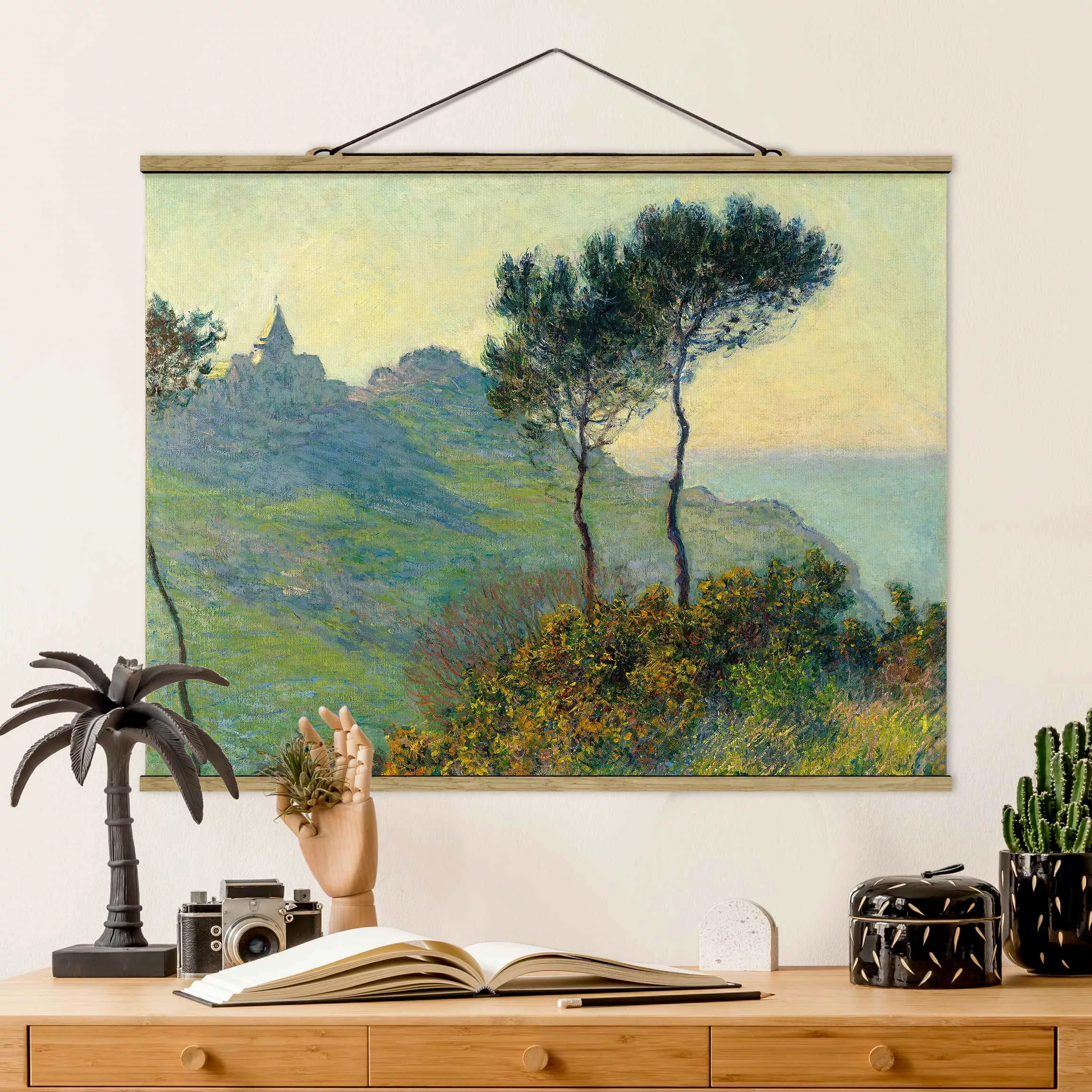 Stoffbild Kunstdruck mit Posterleisten - Querformat Claude Monet - Varengev günstig online kaufen