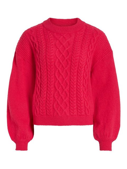 Vila Strickpullover Zopfstrick Pullover mit Ballonärmeln VICHINTI 6332 in R günstig online kaufen