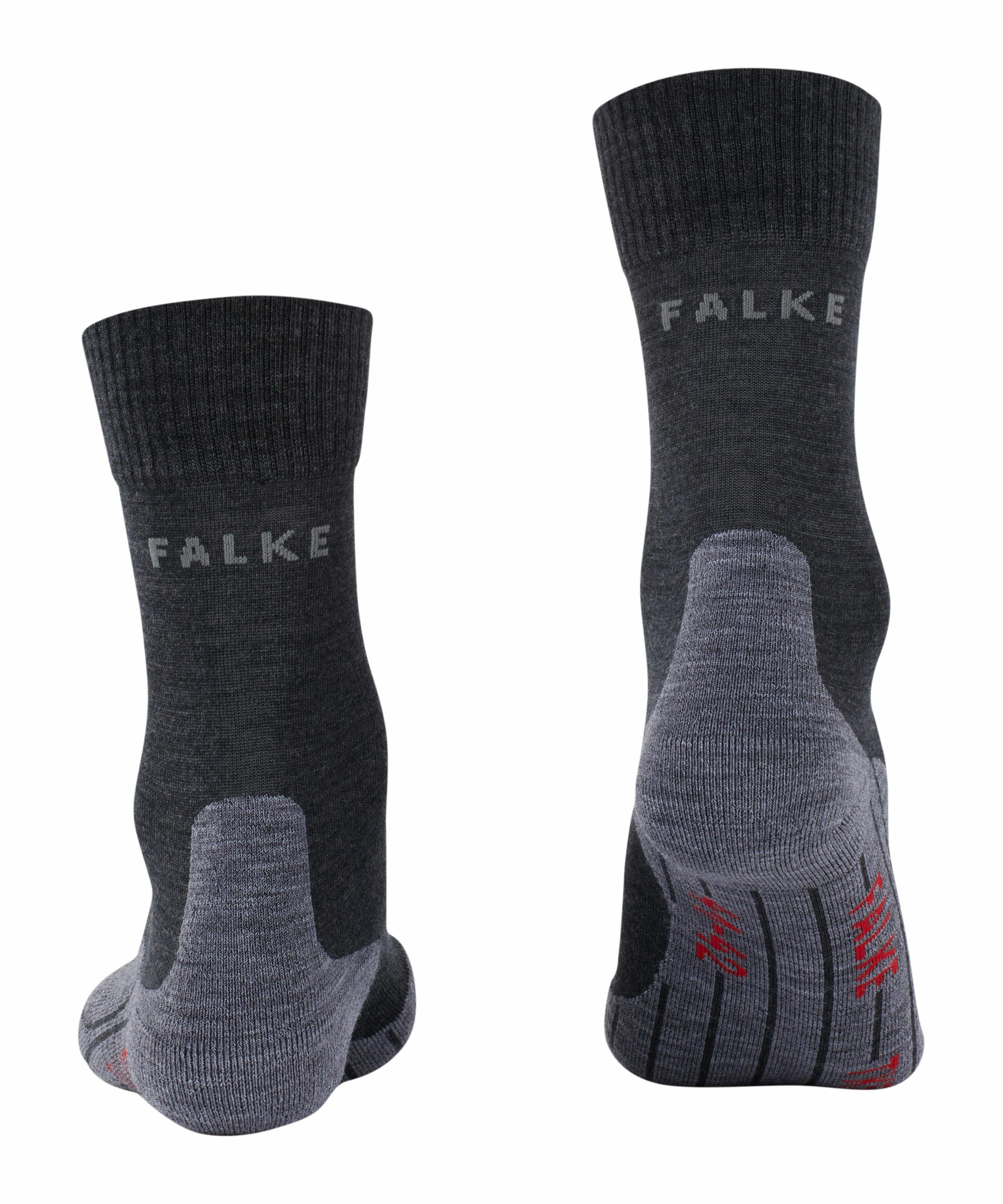 FALKE TK5 Damen Wandersocken, 41-42, Grau, Schurwolle, 16243-318004 günstig online kaufen