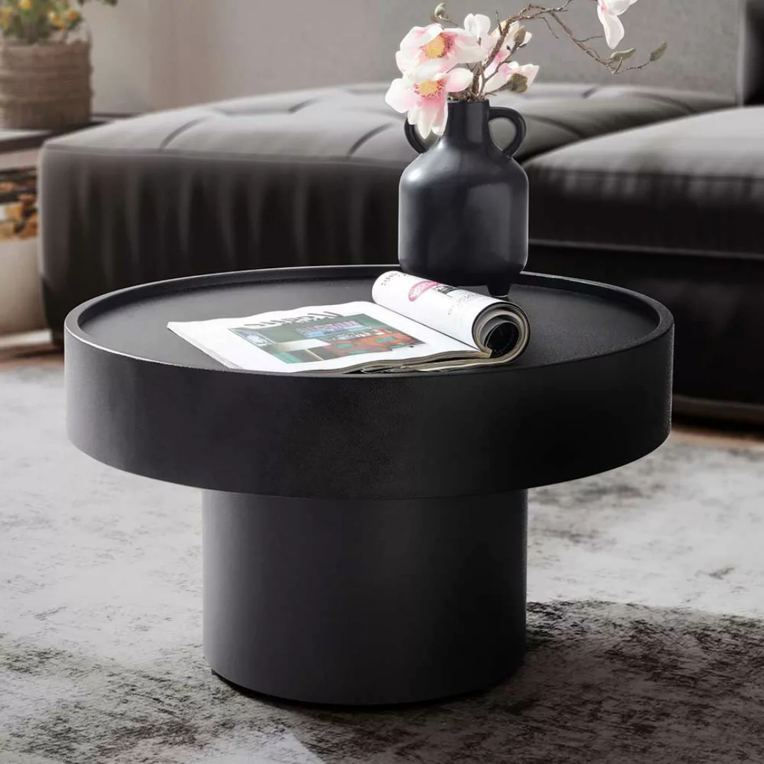 Designercouchtisch Sofatisch in Schwarz aus Metall günstig online kaufen