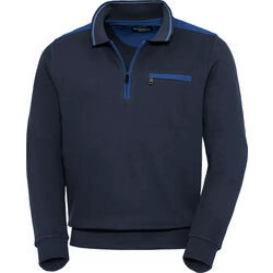 HENSON&HENSON Herren Polo Pullover Zipper günstig online kaufen