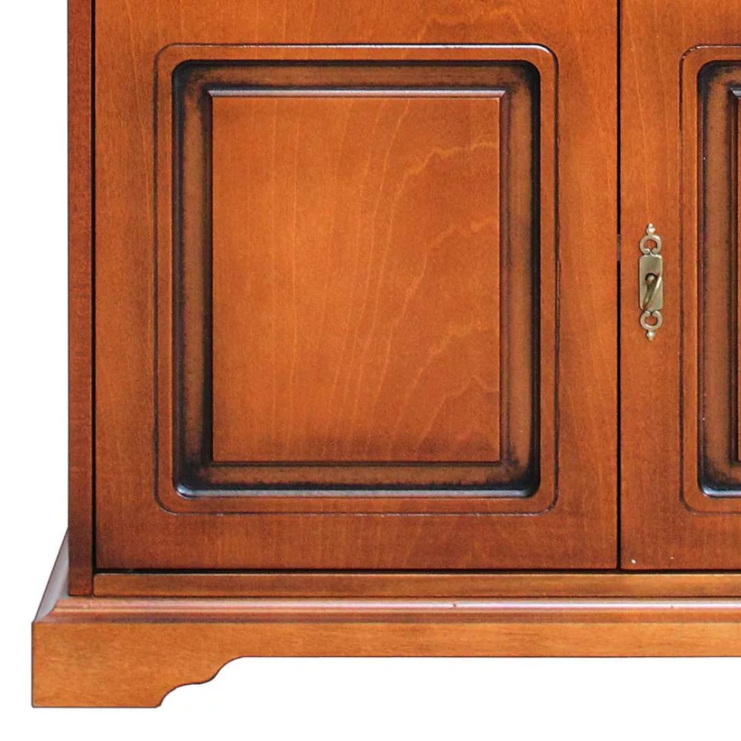 Standregal mit Türen im klassischen Stil Nussbaumfarben günstig online kaufen