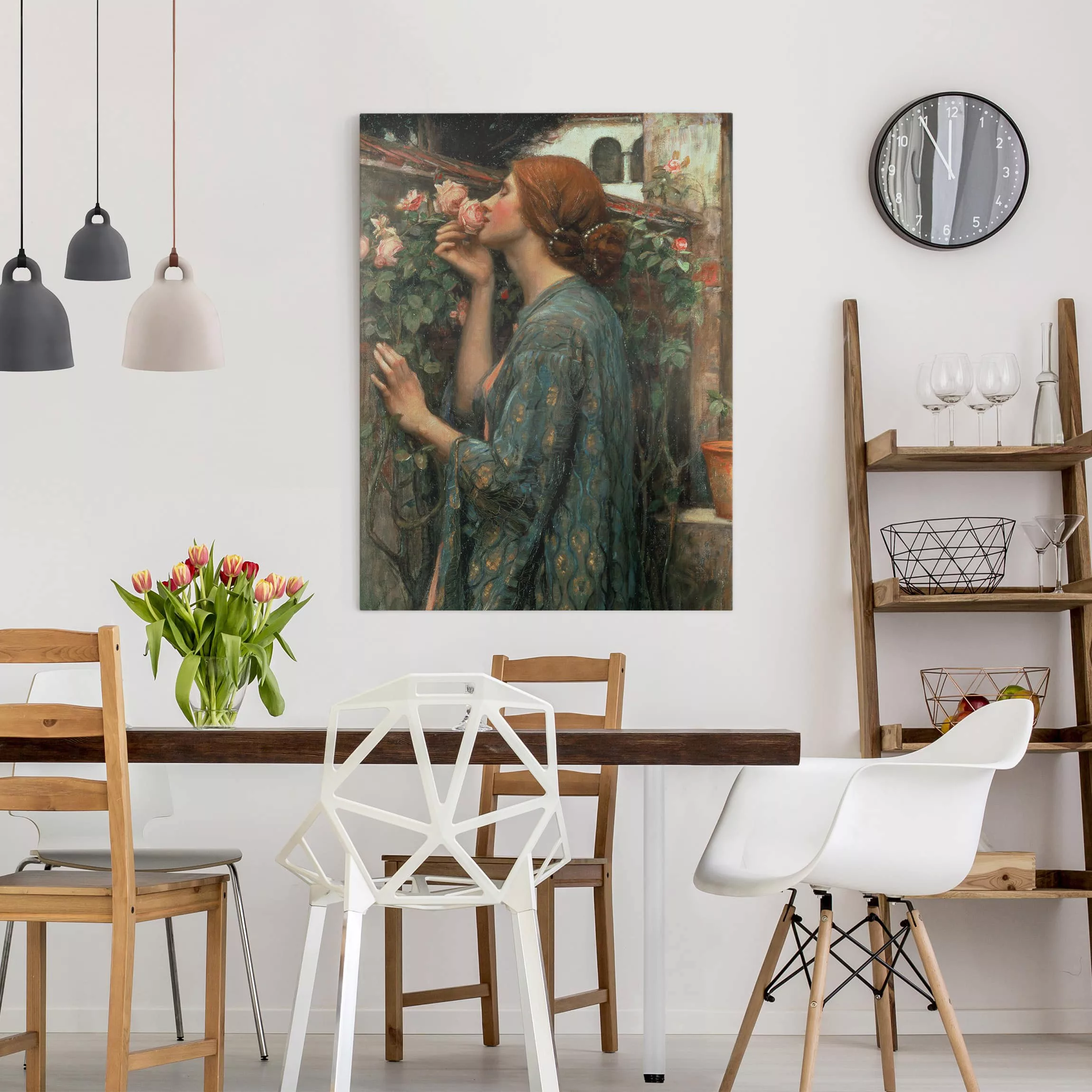 Leinwandbild Portrait - Hochformat John William Waterhouse - Die Seele der günstig online kaufen