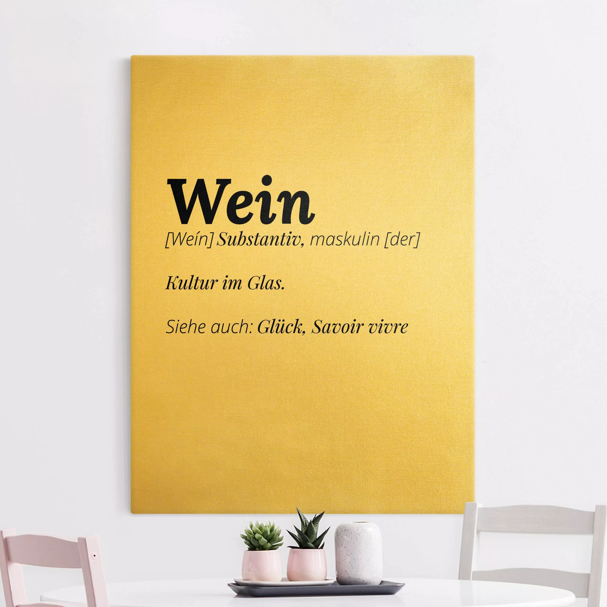 Leinwandbild Gold Die Definition von Wein günstig online kaufen