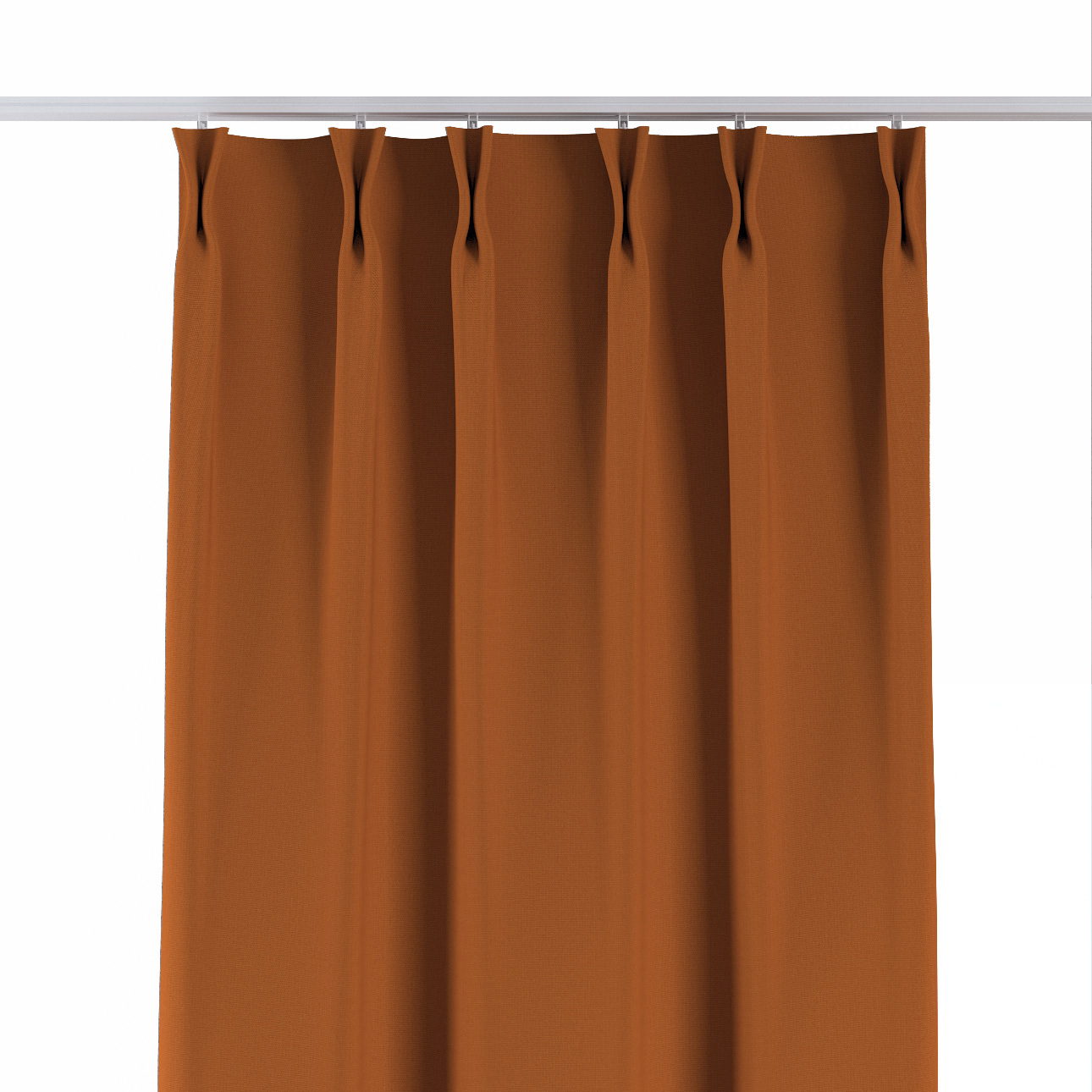Vorhang mit flämischen 2-er Falten, Karamell, Cotton Panama (702-42) günstig online kaufen