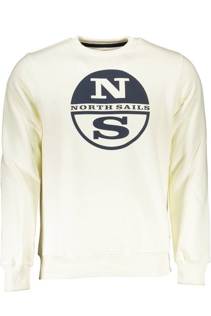 North Sails Sweatshirt Herren Langarm-Sweatshirt Weiß - Rundhals, Logo & günstig online kaufen