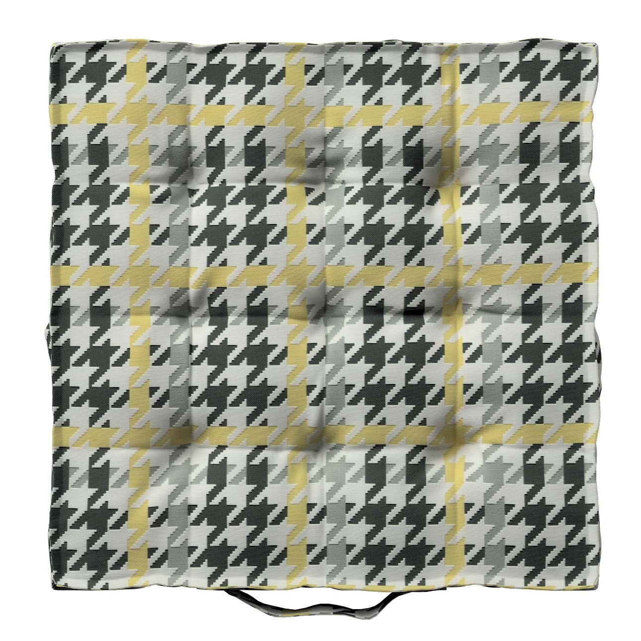 Sitzkissen Jacob mit Handgriff, gelb-schwarz, 40 x 40 x 6 cm, SALE (137-79) günstig online kaufen