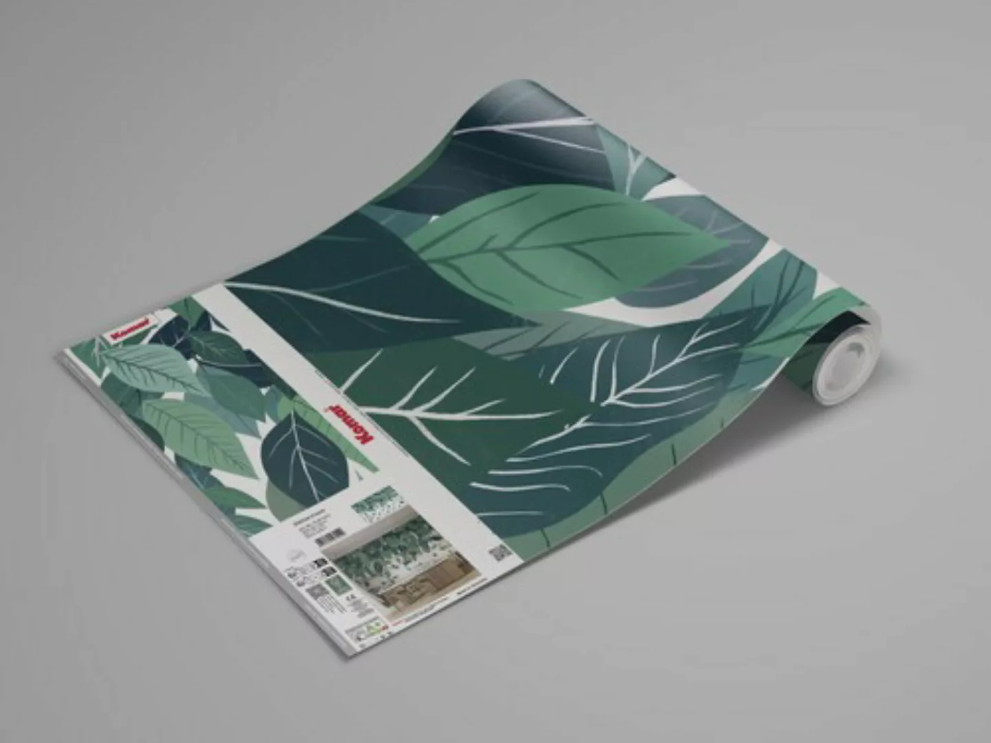 Komar Vliestapete Blätterchaos 350 cm x 250 cm Grün günstig online kaufen