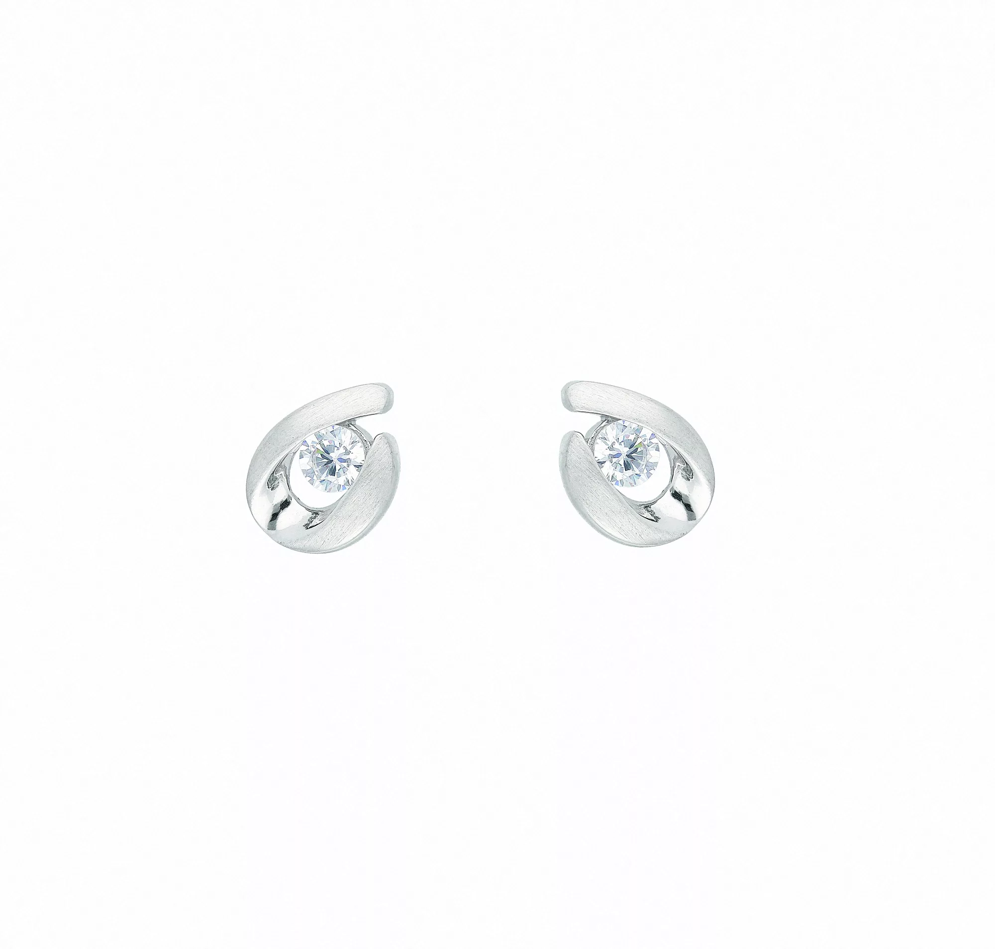 Adelia´s Paar Ohrhänger "1 Paar 585 Weißgold Ohrringe / Ohrstecker mit Zirk günstig online kaufen