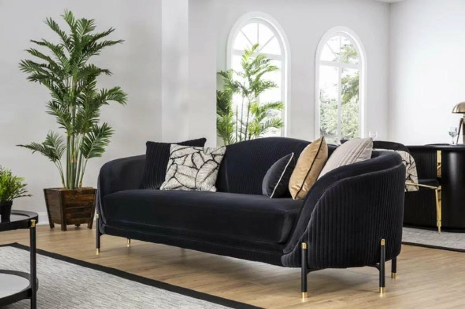 JVmoebel 2-Sitzer Luxus Sofa 2-Sitzer Stoff Wohnzimmer Modernes Design Sofa günstig online kaufen
