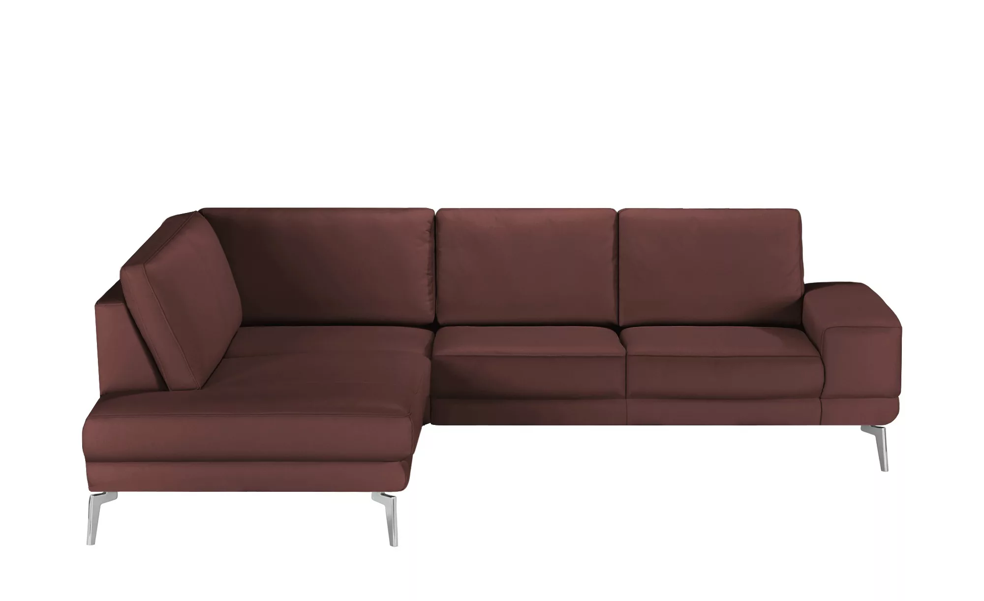 meinSofa Ecksofa aus Leder Dana ¦ rot ¦ Maße (cm): B: 269 H: 86 T: 222 Pols günstig online kaufen