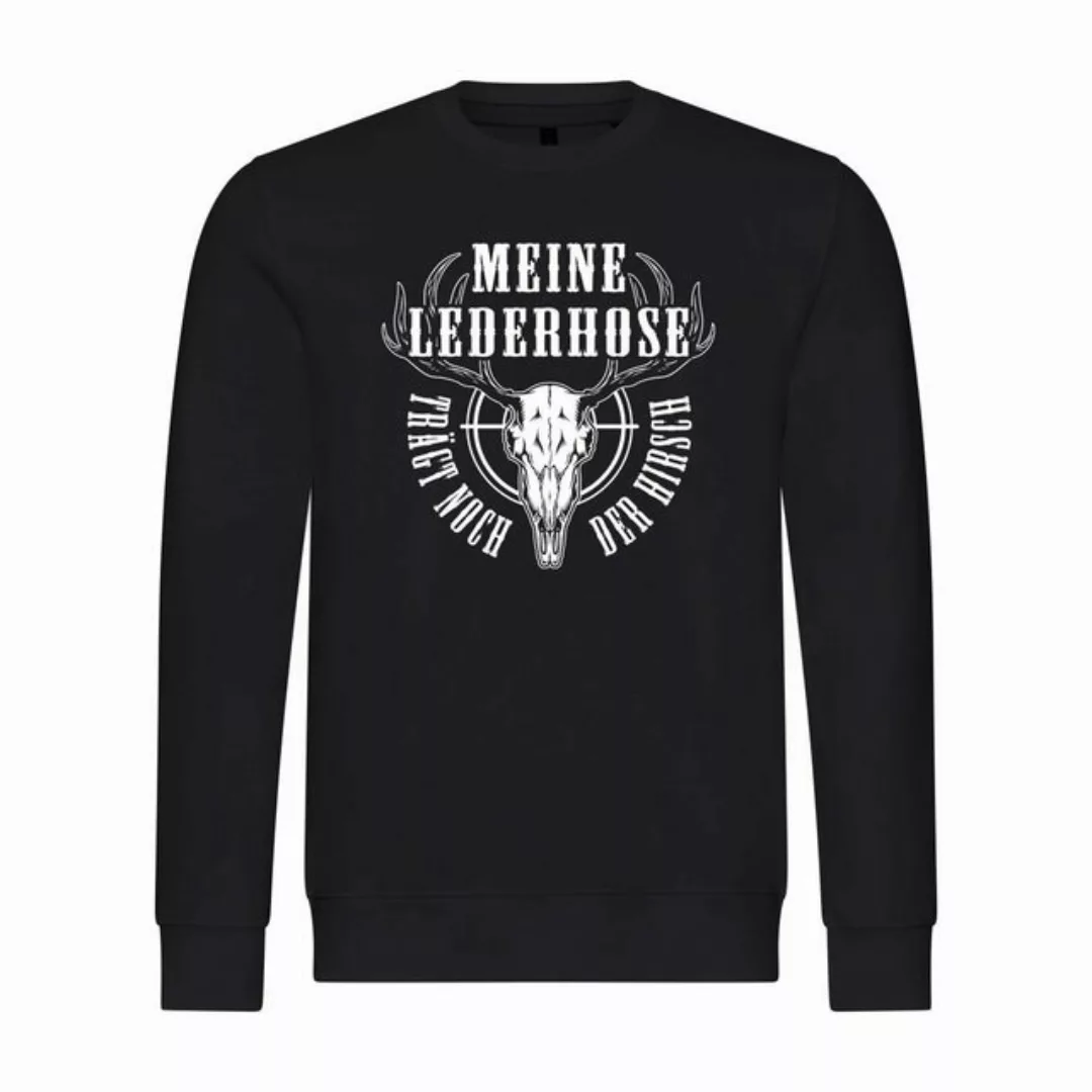 deinshirt Rundhalspullover Herren Pullover Meine Lederhose trägt noch der H günstig online kaufen