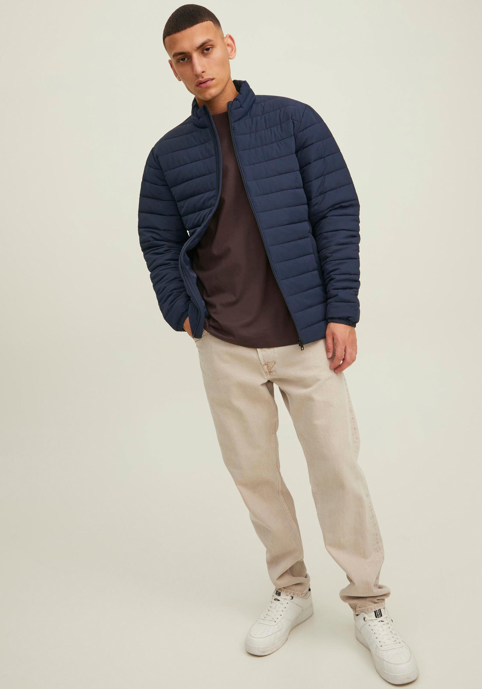 Jack & Jones Steppjacke RECYCLE PUFFER COLLAR günstig online kaufen