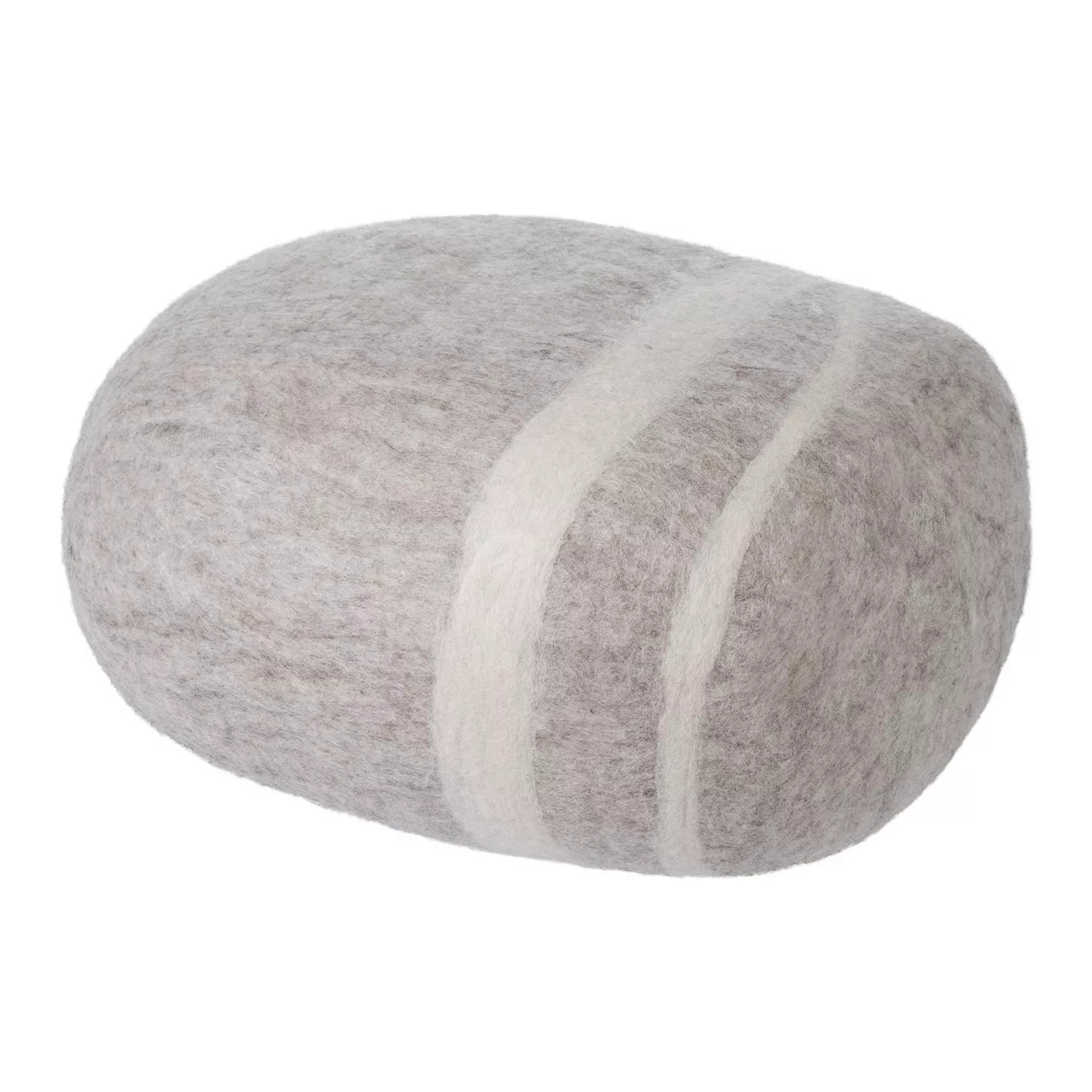 myfelt - Béla Kieselstein Pouf XL - beige meliert /LxBxH 60x48x31cm günstig online kaufen