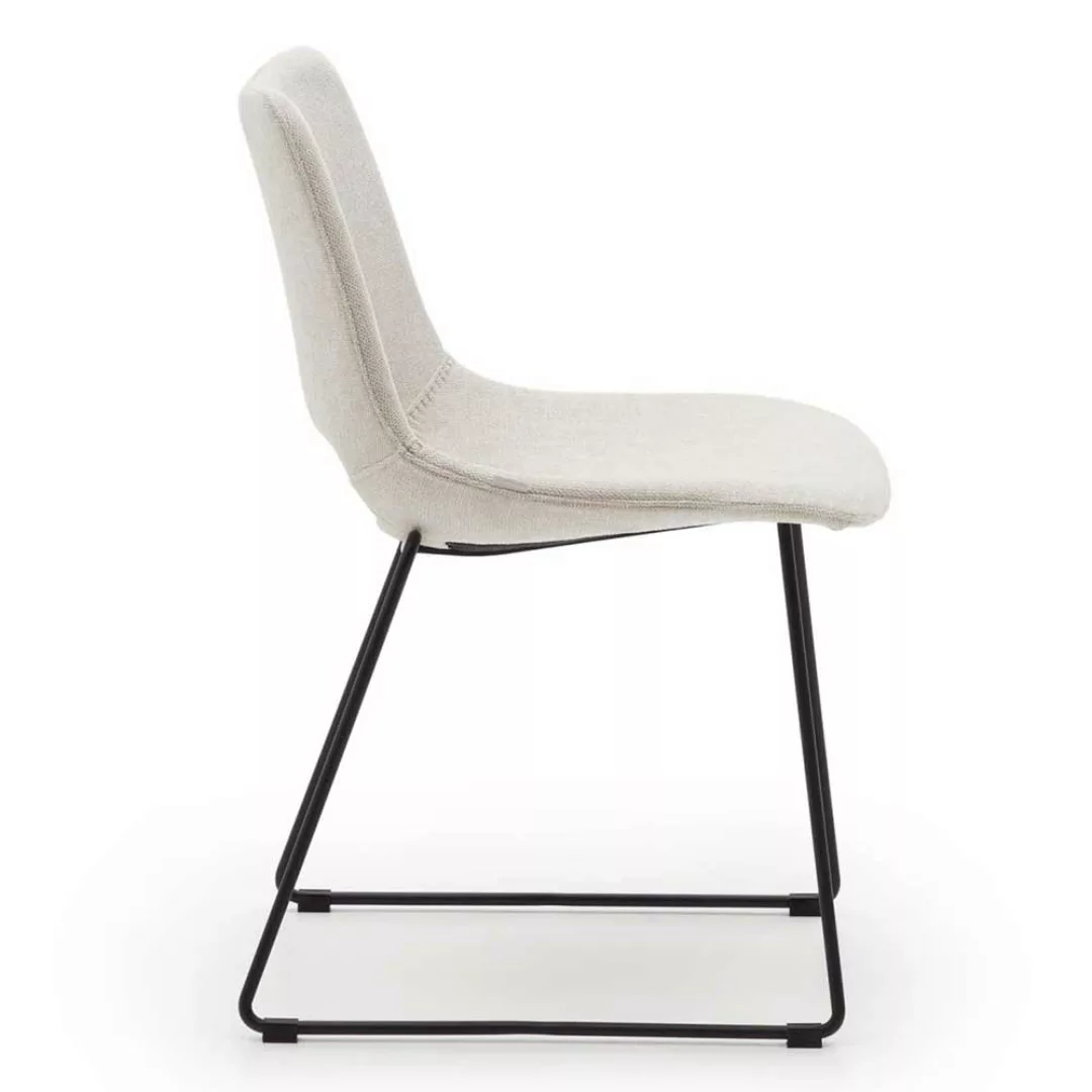 Moderne Esstisch Stühle in Beige Gestell aus Metall (2er Set) günstig online kaufen