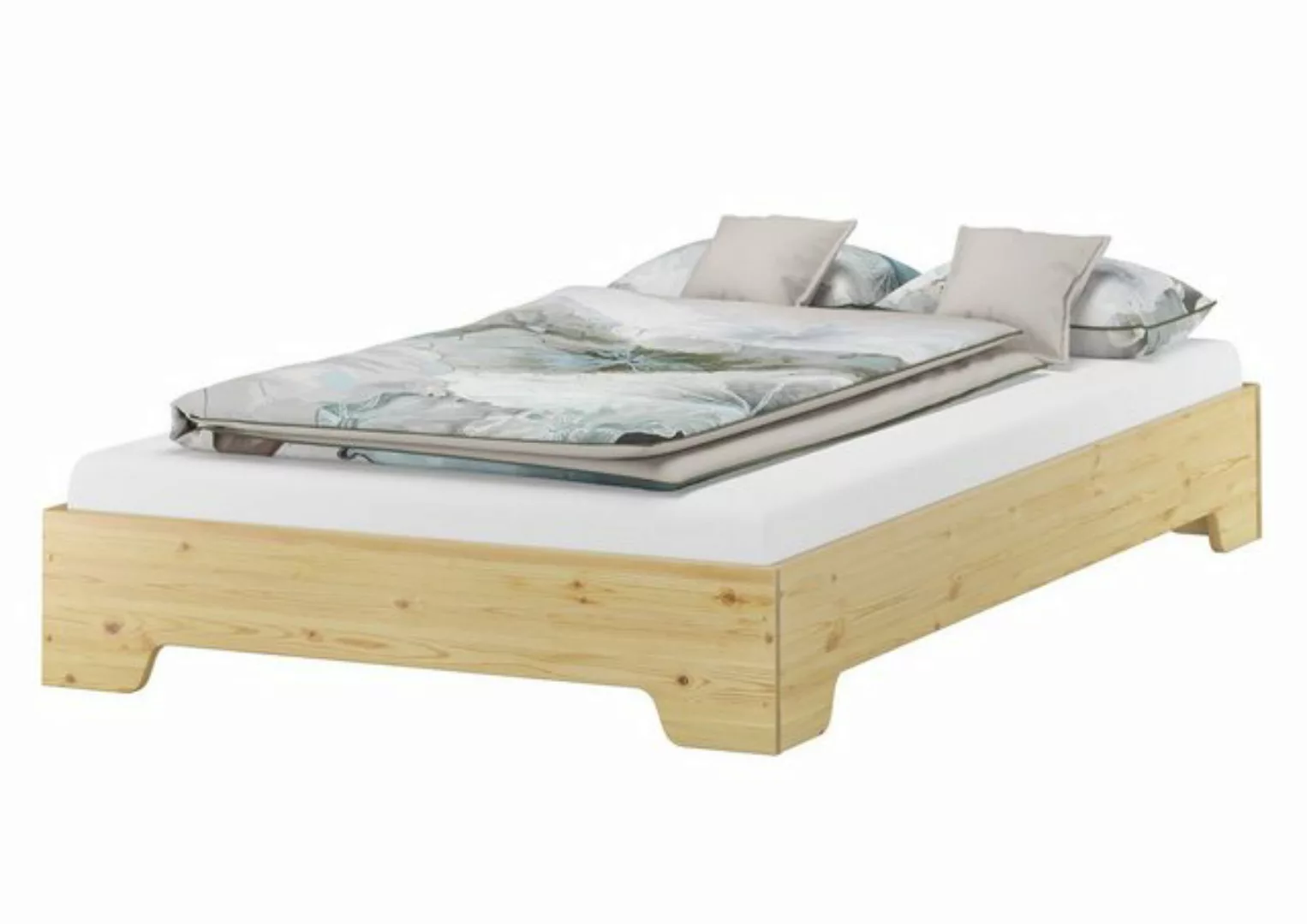 ERST-HOLZ Bett Großes Holzbett Massivholzbettrahmen Kiefer massiv 120x200, günstig online kaufen