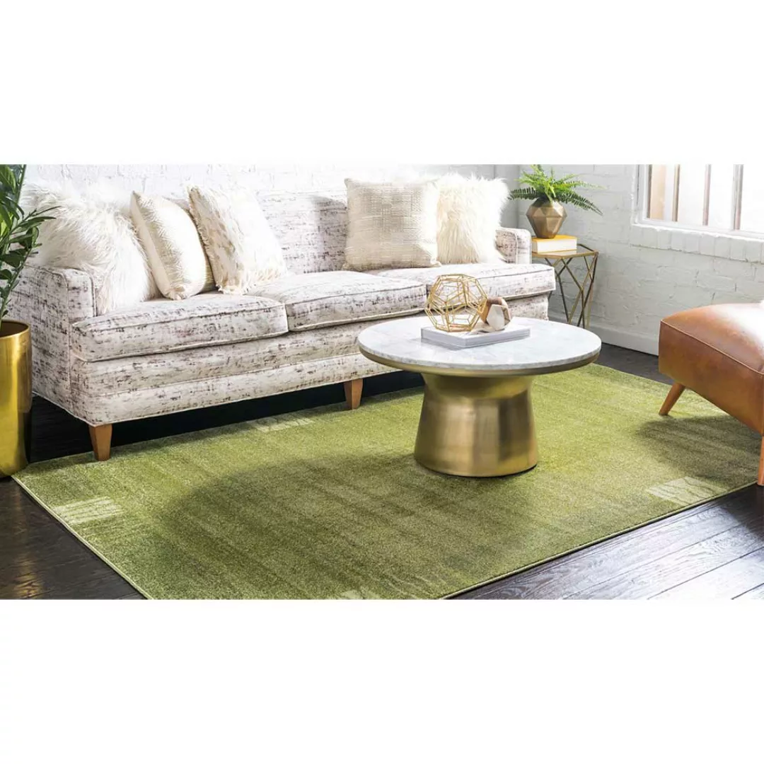 Wohnzimmerteppich Grün aus Kurzflor 155x245 cm und 185x275 cm günstig online kaufen