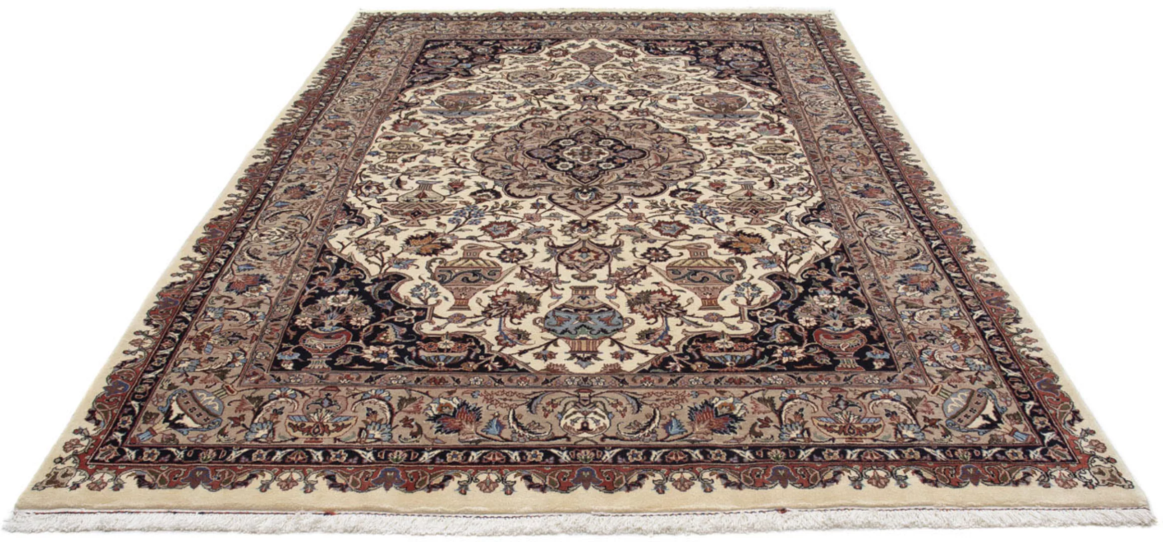 morgenland Wollteppich »Kaschmar Medaillon Beige 295 x 195 cm«, rechteckig, günstig online kaufen