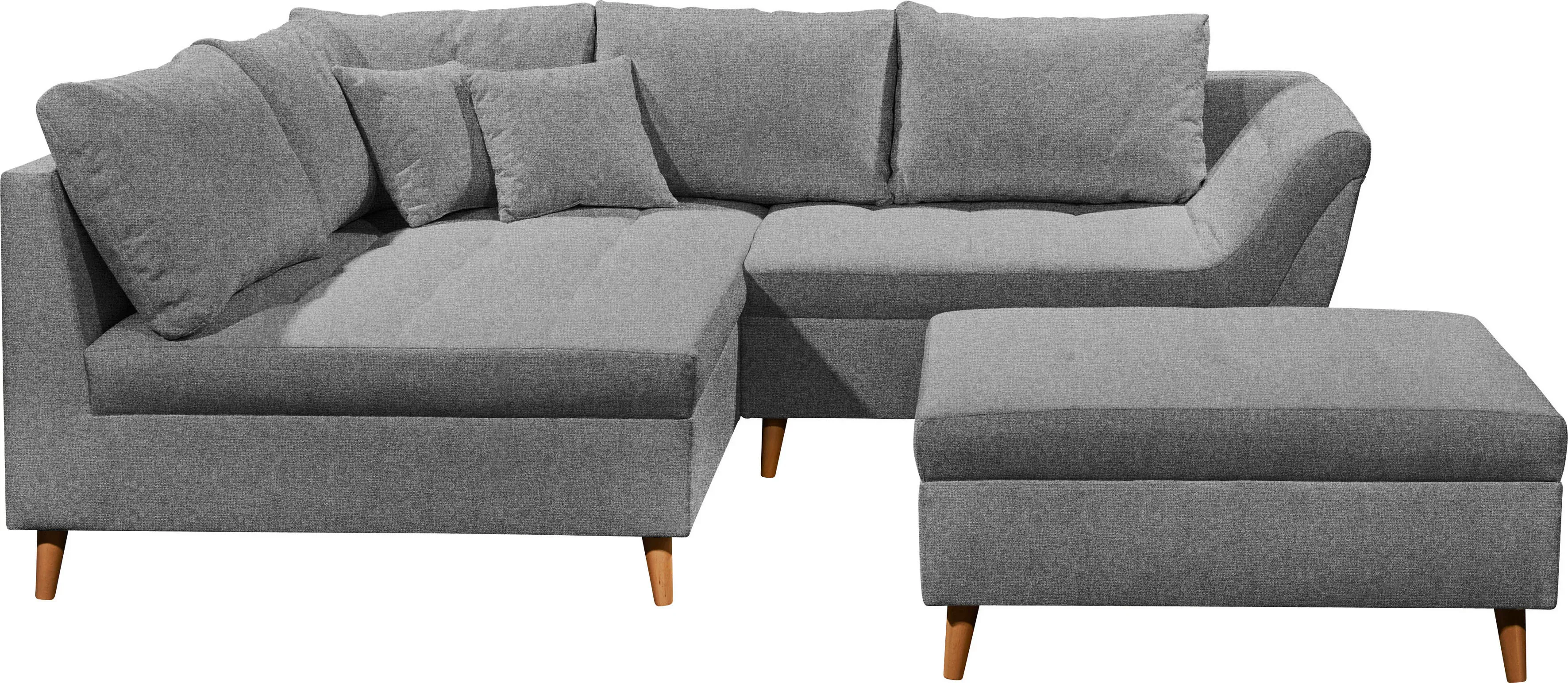 ED EXCITING DESIGN Ecksofa "Split L-Form", (Set, Ecksofa mit Hocker), frei günstig online kaufen