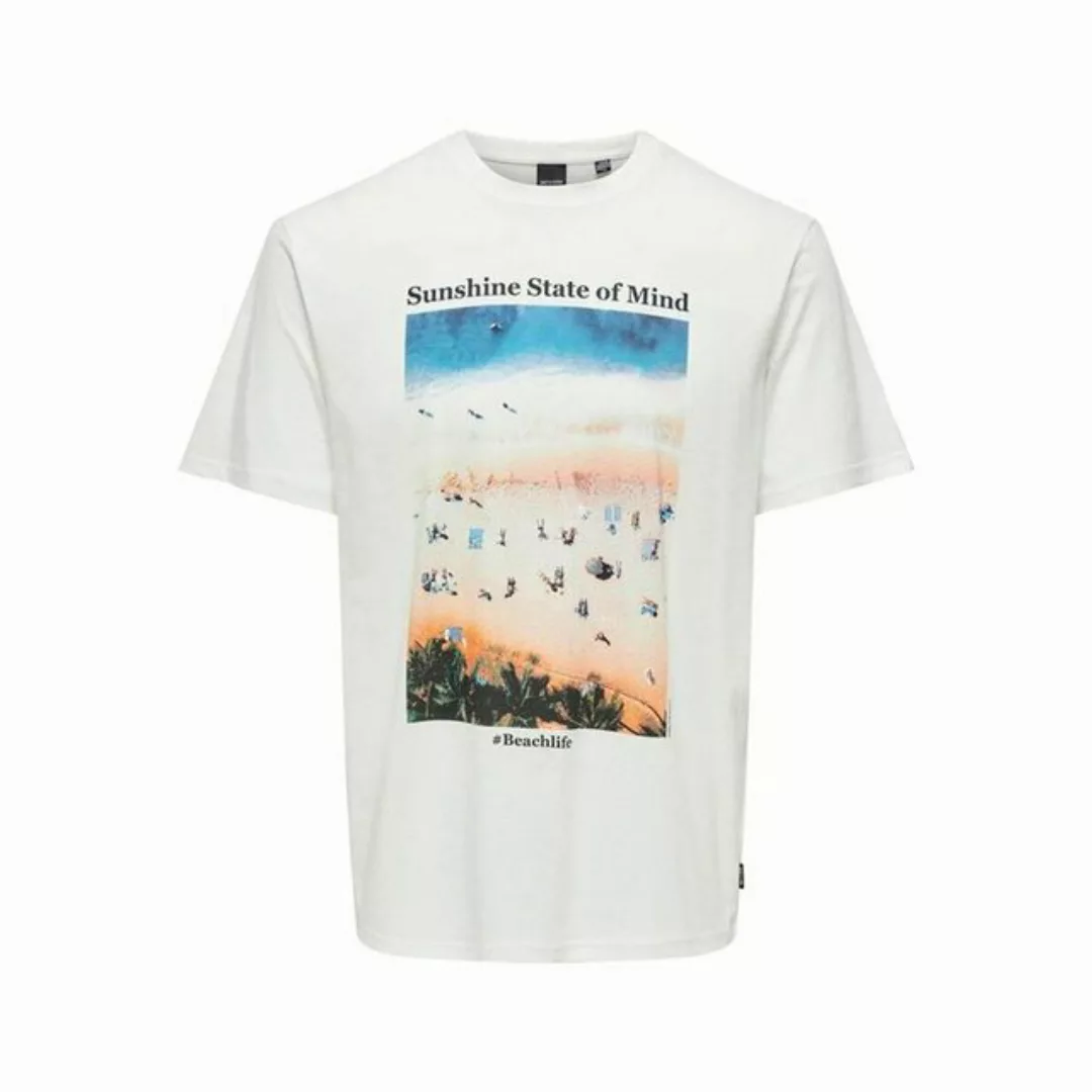 ONLY & SONS T-Shirt Herren Kurzarm-T-Shirt Only & Sons Onskolton Reg Beach günstig online kaufen