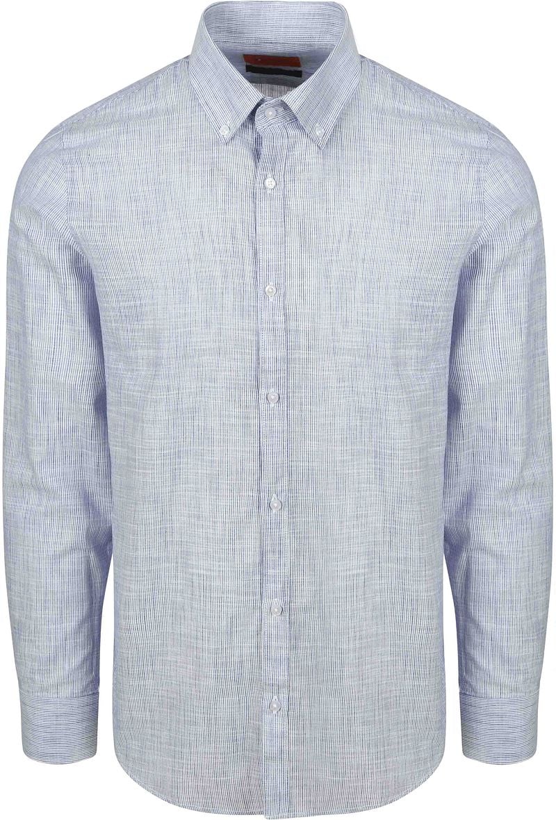 Suitable Hemd Cotton Slub Streifen Blau - Größe M günstig online kaufen