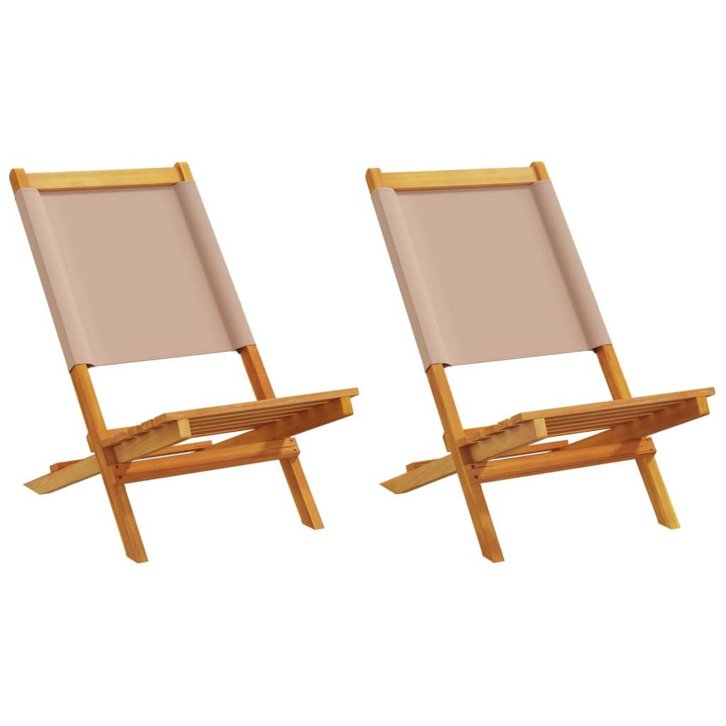 vidaXL Gartenstuhl Gartenstühle 2 Stk. Taupe günstig online kaufen