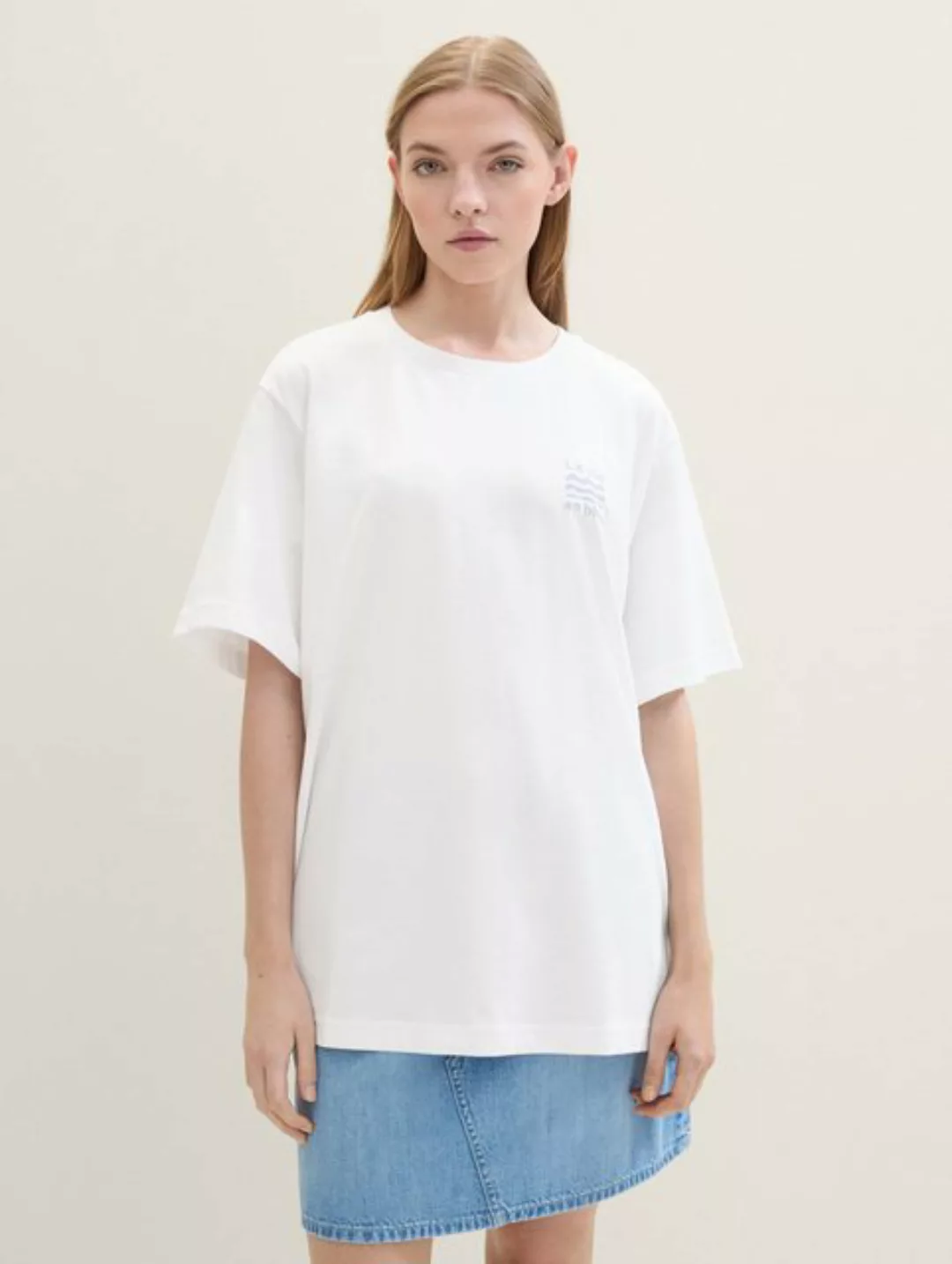 TOM TAILOR Denim T-Shirt Boyfriend T-Shirt mit Print günstig online kaufen