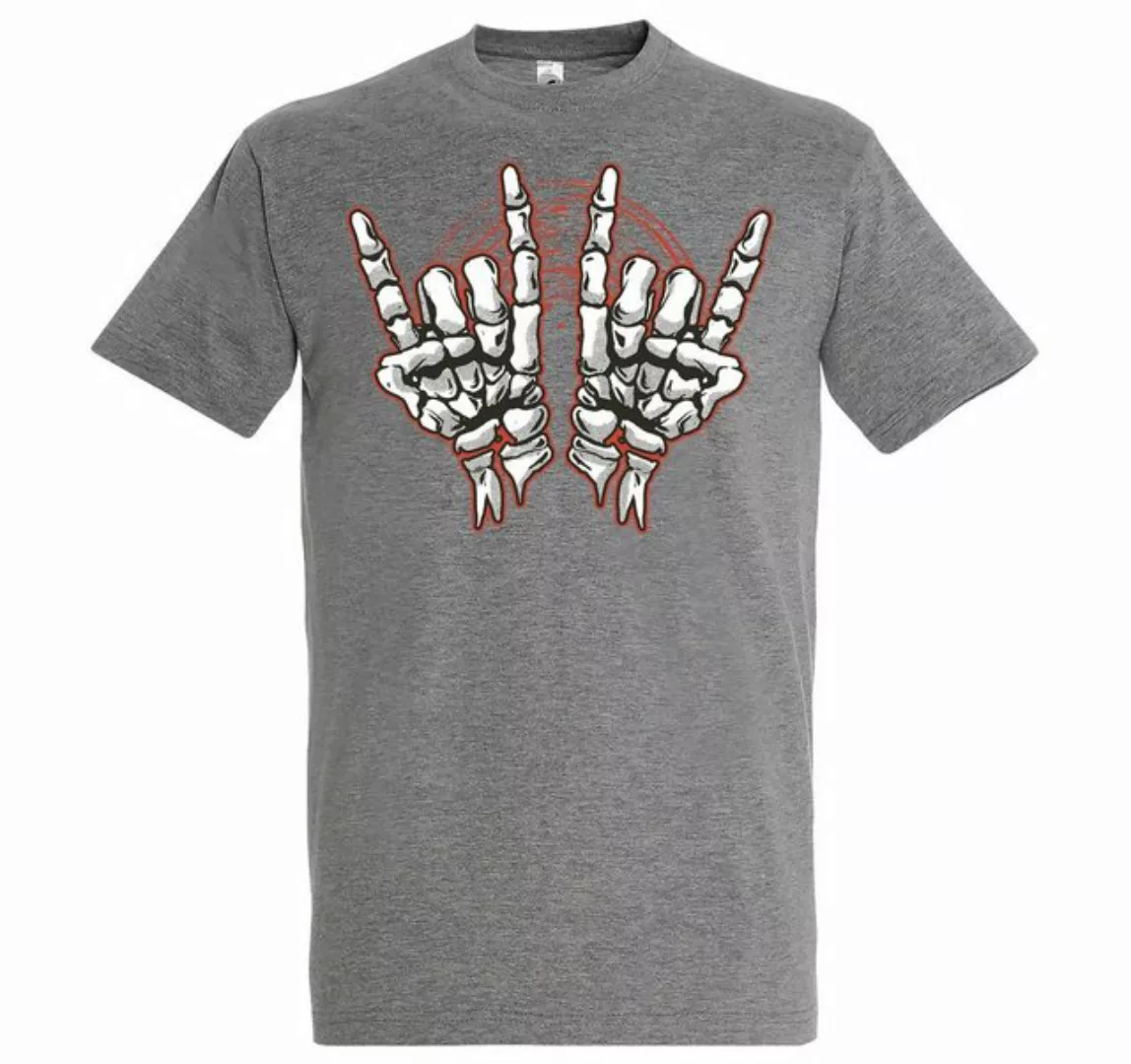 Youth Designz T-Shirt Skelett Hand Rock'n'Roll Herren T-Shirt Horror im Fun günstig online kaufen