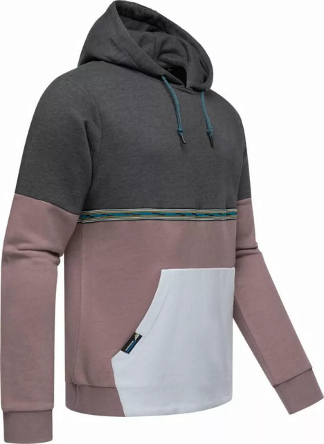 Ragwear Hoodie Blocky Hoody Sportlicher Herren Kapuzenpullover mit Blockstr günstig online kaufen