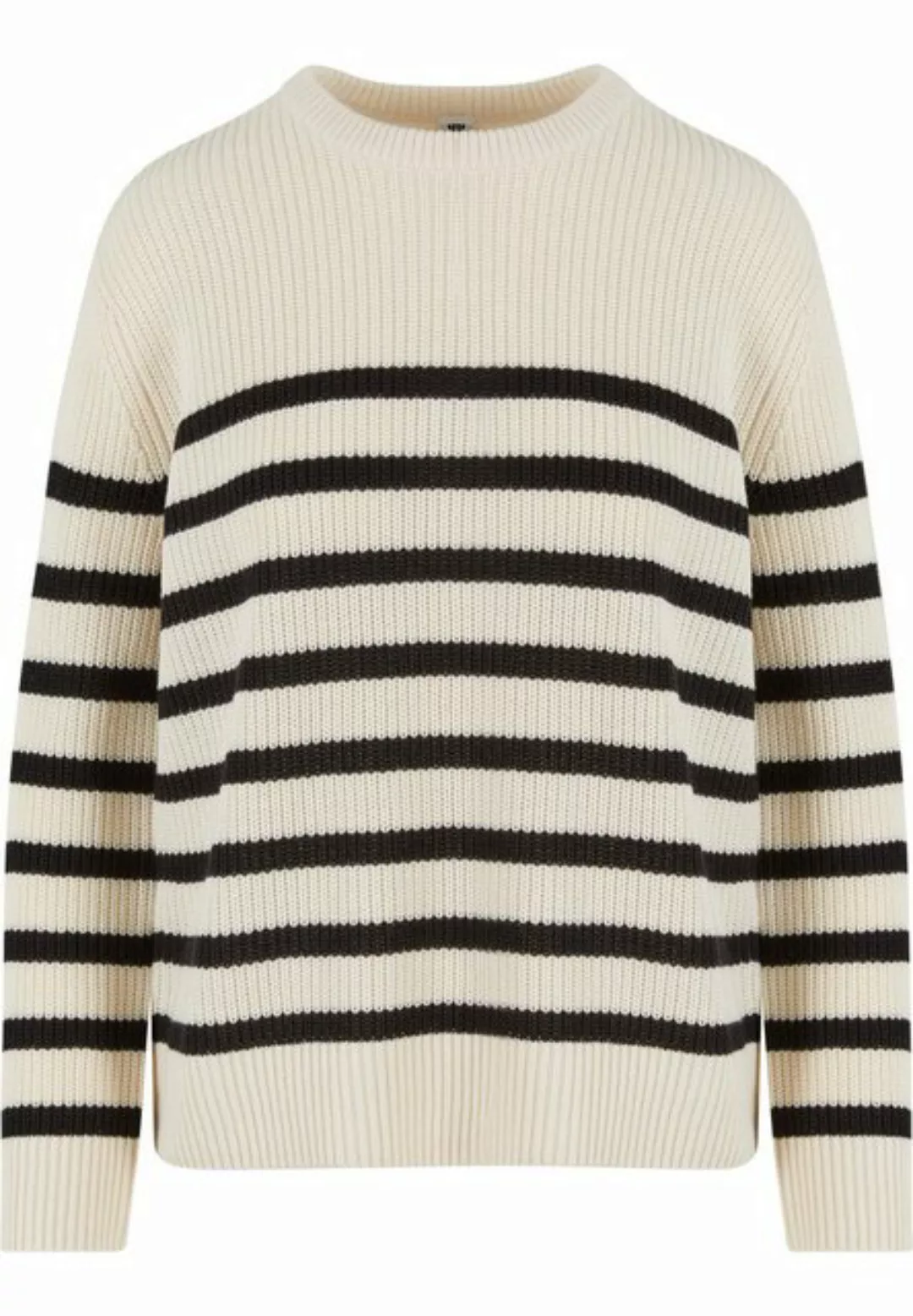 URBAN CLASSICS Rundhalspullover Urban Classics Damen Ladies Rib Striped Swe günstig online kaufen