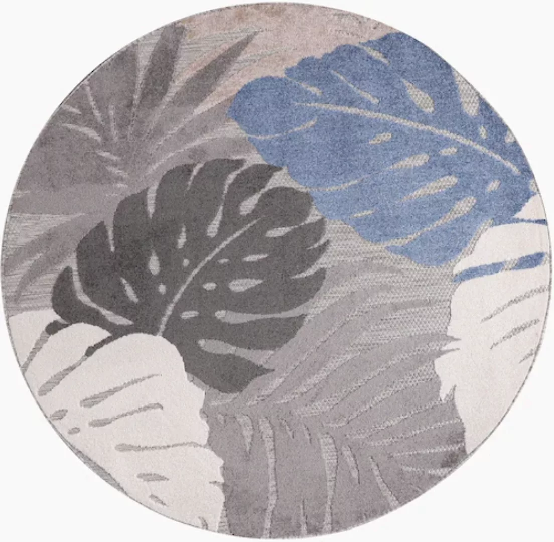 Sanat Teppich »Floral«, rund, In- und Outdoor geeignet, florales Design, Ba günstig online kaufen