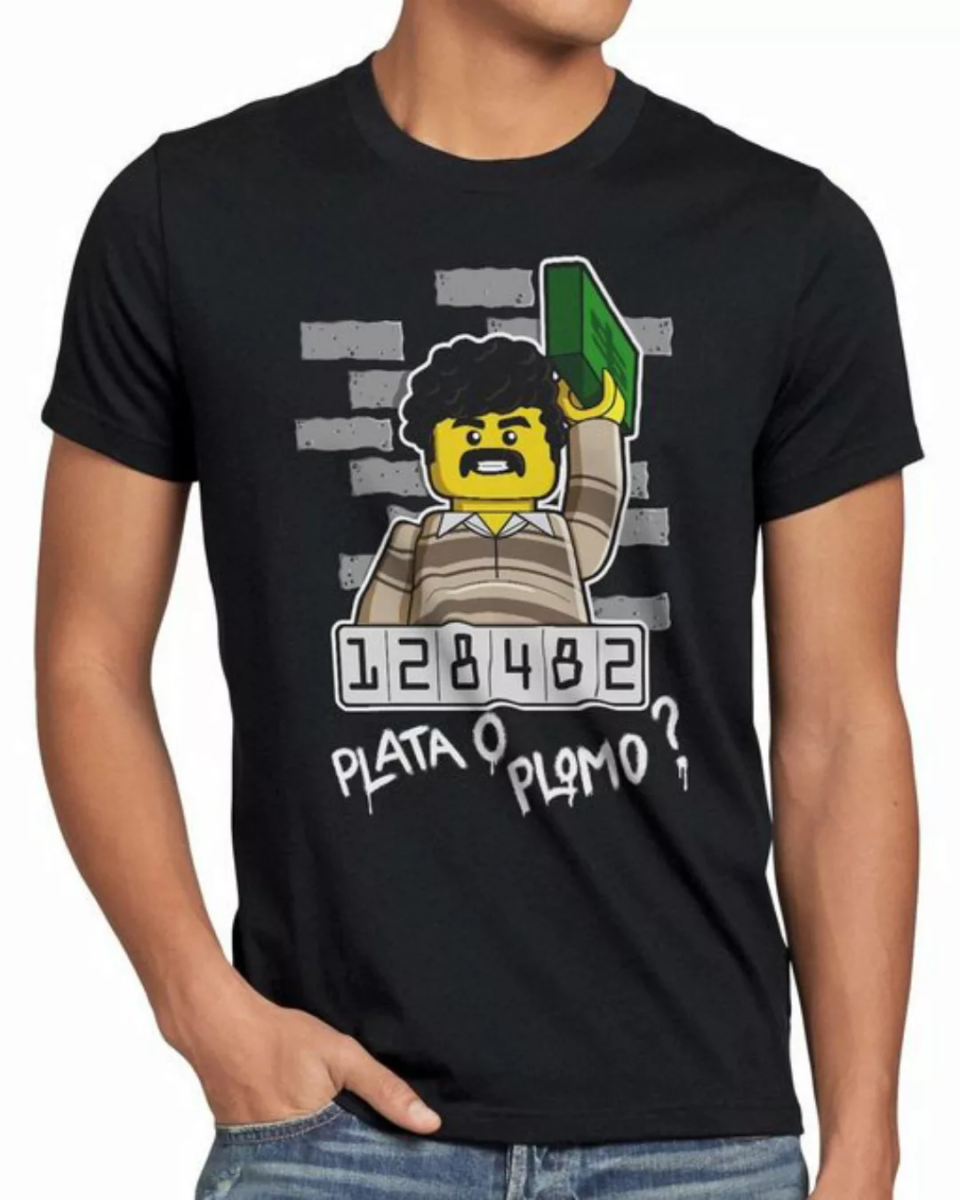 style3 Print-Shirt Herren T-Shirt Plata o Plomo pablo bloque kokain günstig online kaufen