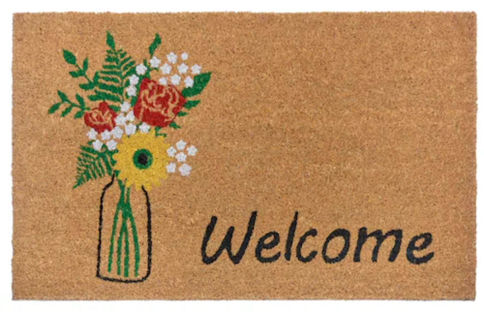 HANSE Home Fußmatte »Welcome & Flowers«, rechteckig günstig online kaufen