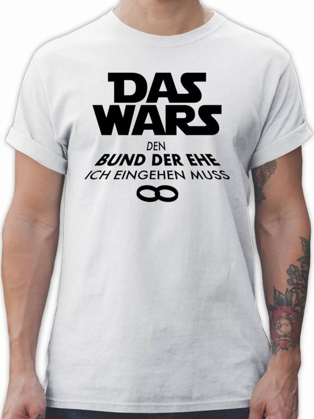 Shirtracer T-Shirt Das Wars Den Bund der Ehe ich eingehen muss schwarz JGA günstig online kaufen