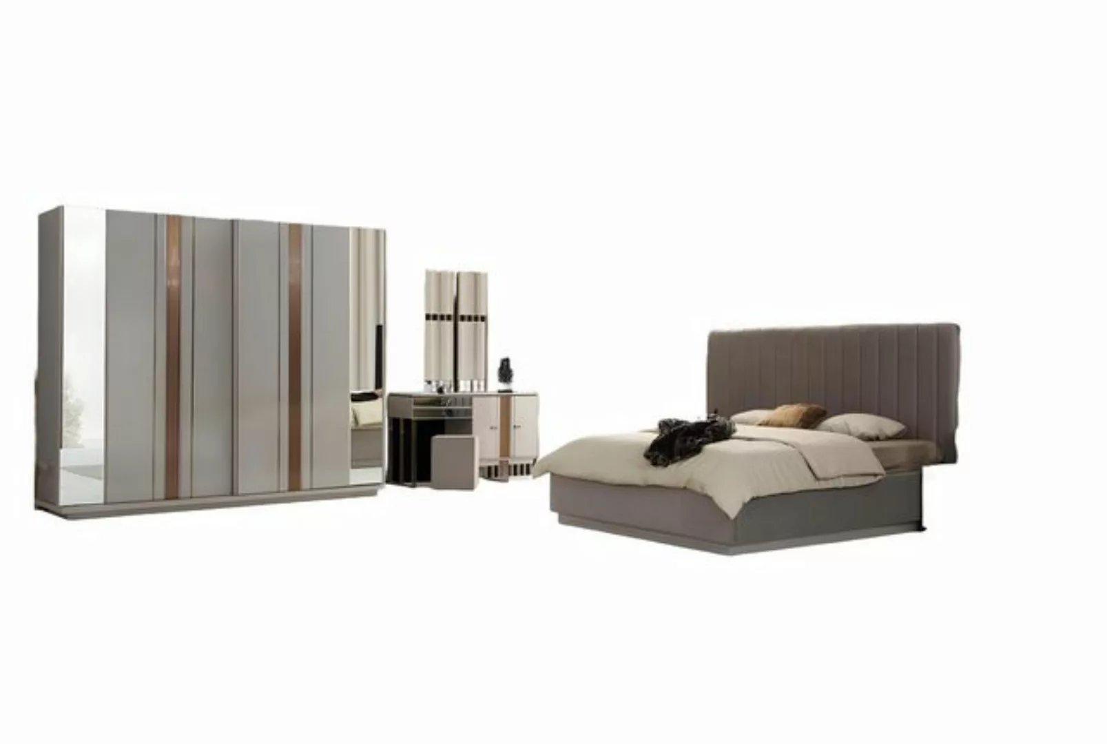 Xlmoebel Bett Luxuriöses Schlafzimmer-Ensemble mit Bett, Kleiderschrank und günstig online kaufen