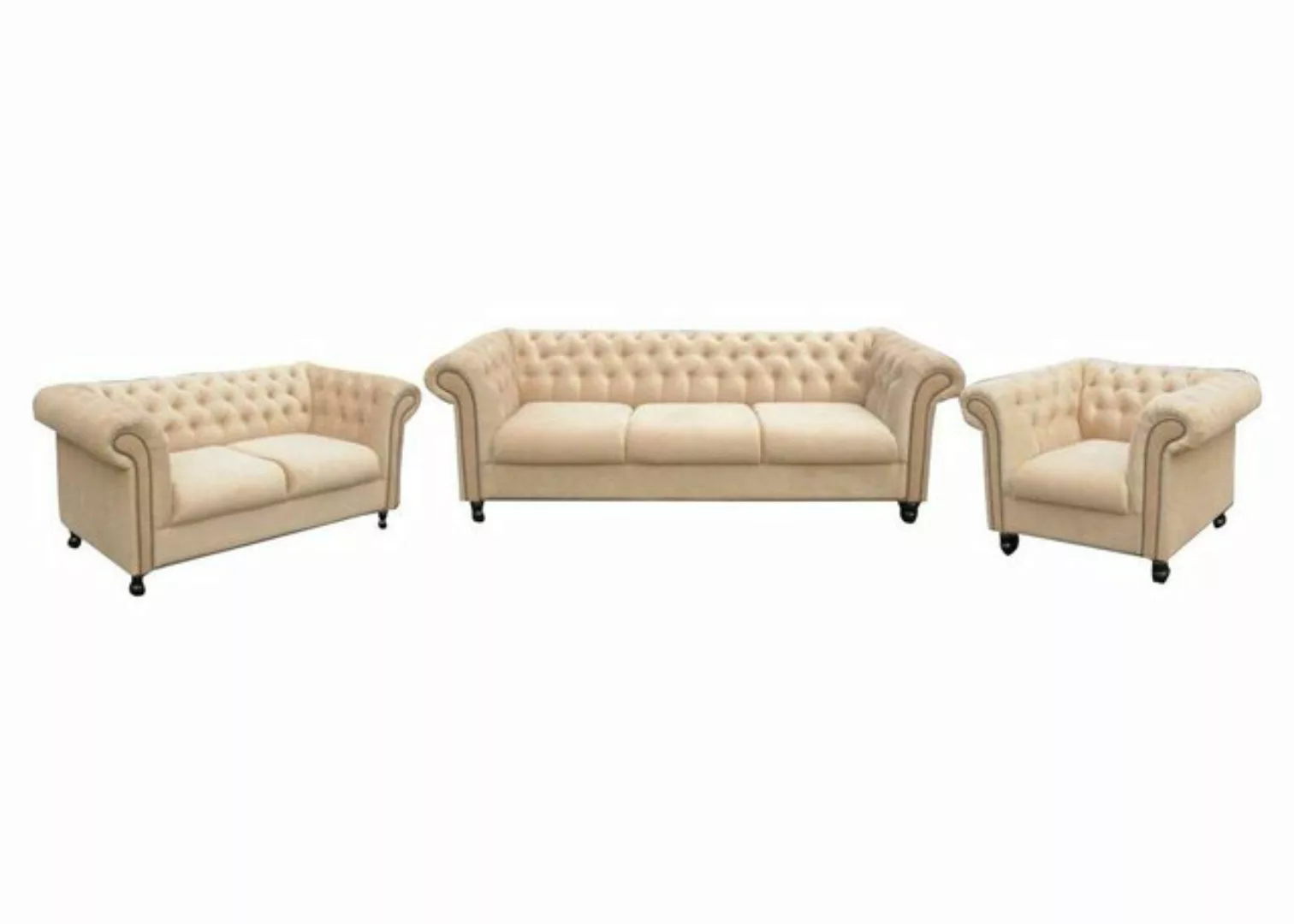 Xlmoebel Sofa Dunkle Chesterfield Sofaset Chesterfield Stil Wohnzimmer, Her günstig online kaufen