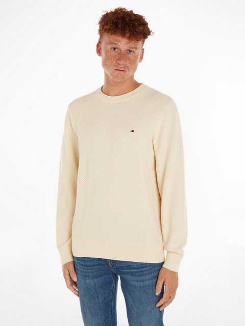 Tommy Hilfiger Rundhalspullover OVAL STRUCTURE CREW NECK günstig online kaufen