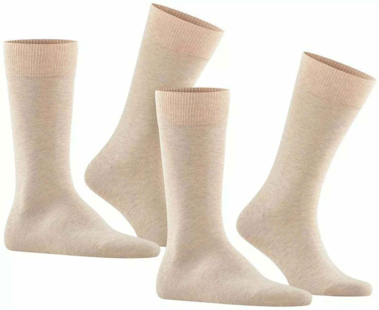 Falke Happy Socken 2 Paar Beige Melange - Größe 43-46 günstig online kaufen