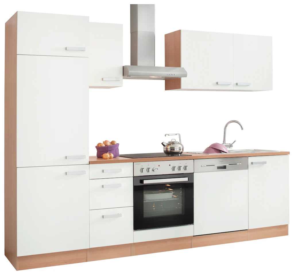 OPTIFIT Küchenzeile "Odense", Breite 270 cm, mit 28 mm Arbeitsplatte, mit G günstig online kaufen