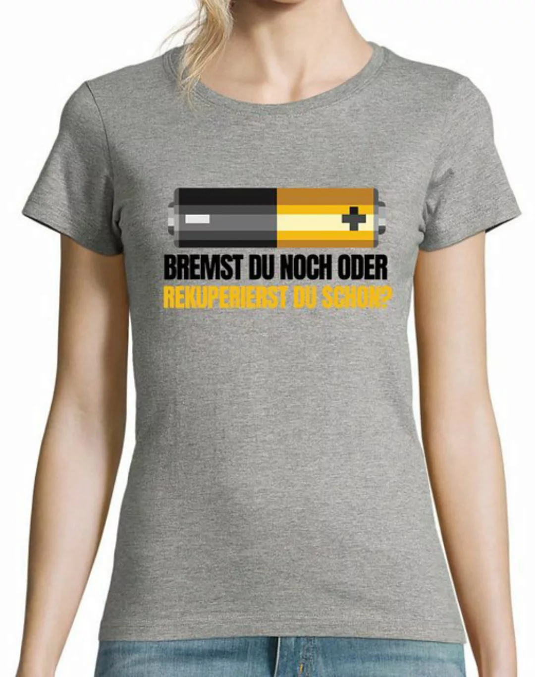 Youth Designz Print-Shirt Batterie Bremst Damen T-Shirt mit lustigen Logo f günstig online kaufen
