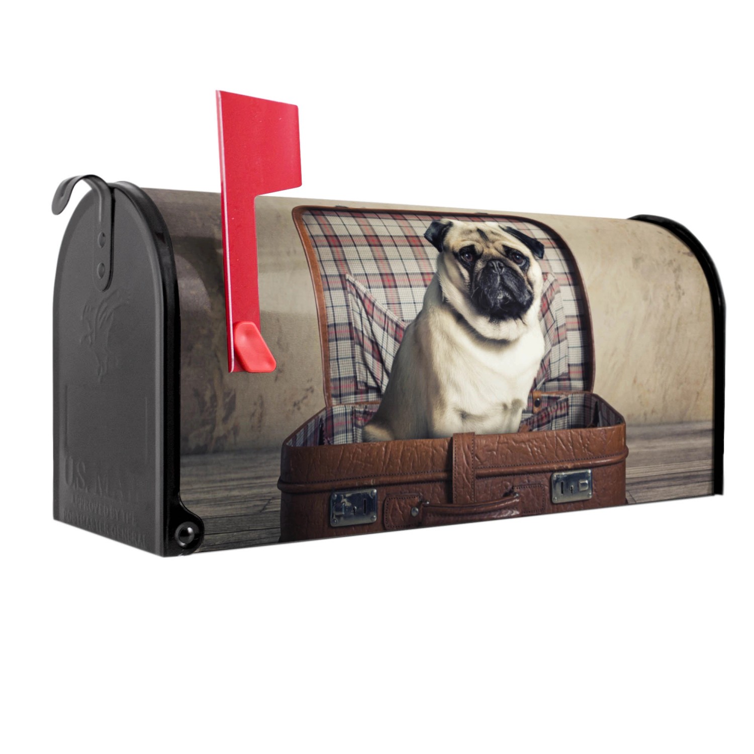 Banjado Amerikanischer Briefkasten Schwarz 48x22x16cm US Mailbox Letterbox günstig online kaufen