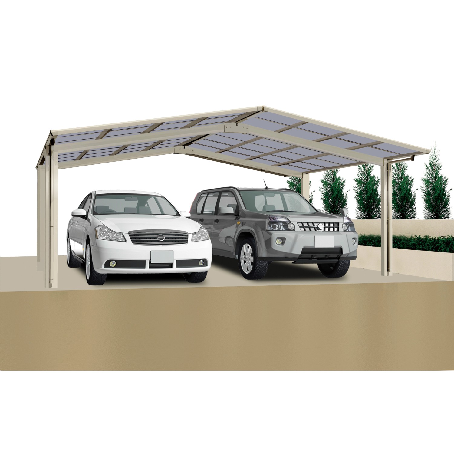 Ximax Carport Linea-80 M-Ausführung Edelstahl-Look günstig online kaufen