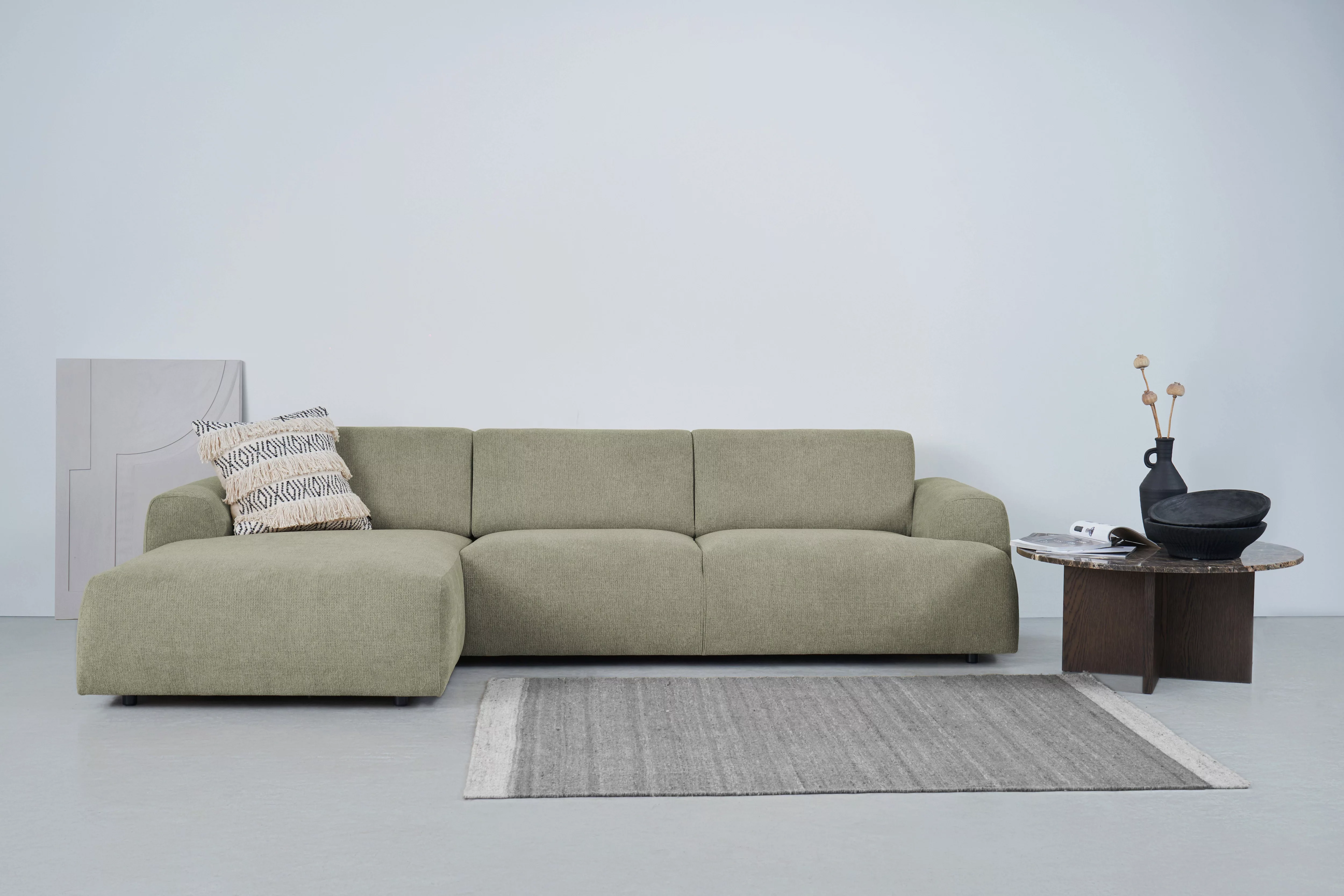 andas Ecksofa "Linkka, Breite 301 cm", L-Form, in einem weichen Chenille-St günstig online kaufen