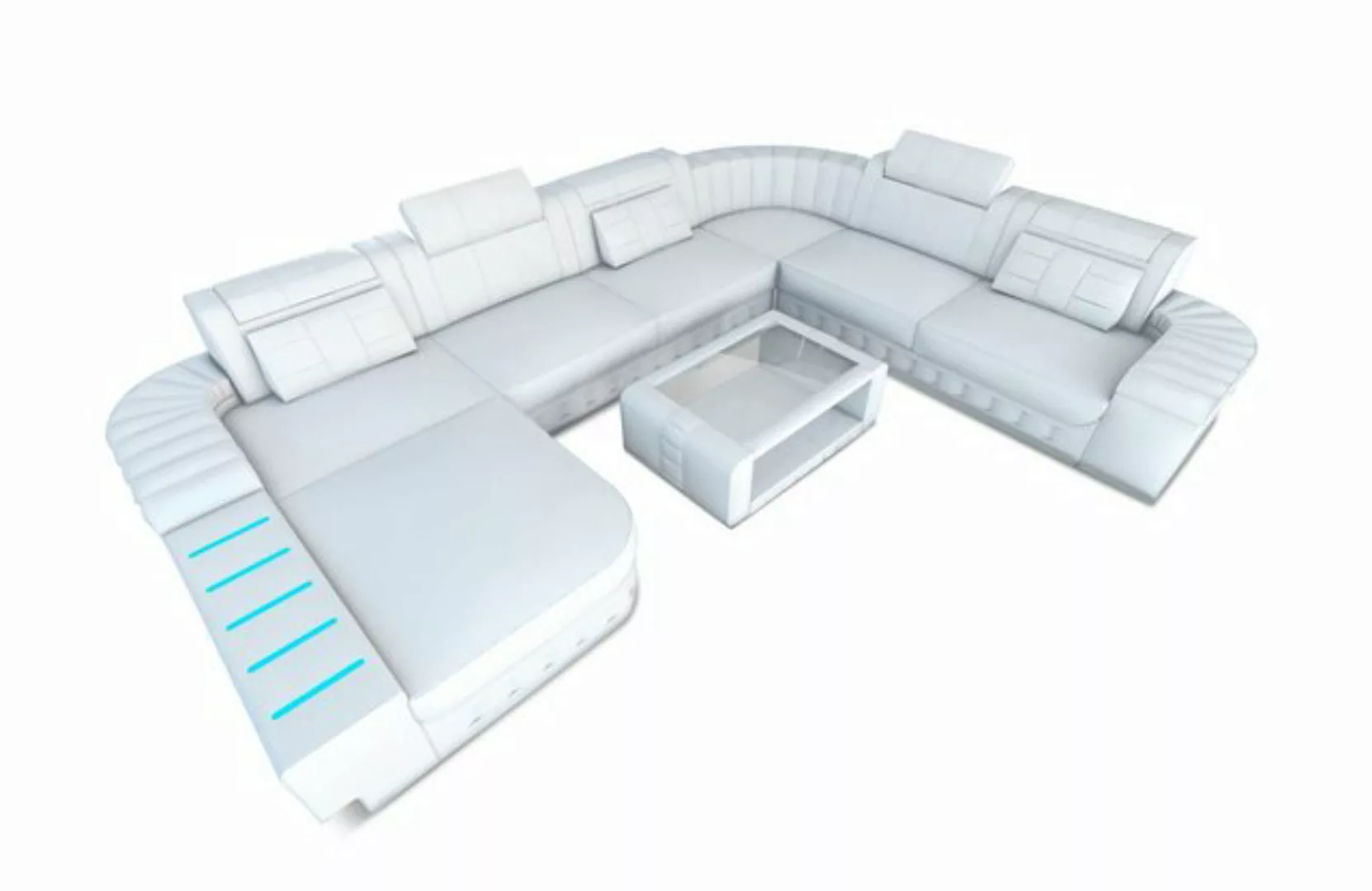 Sofa Dreams Wohnlandschaft Ledersofa Bellagio XXL U Form Ledercouch Sofa Le günstig online kaufen